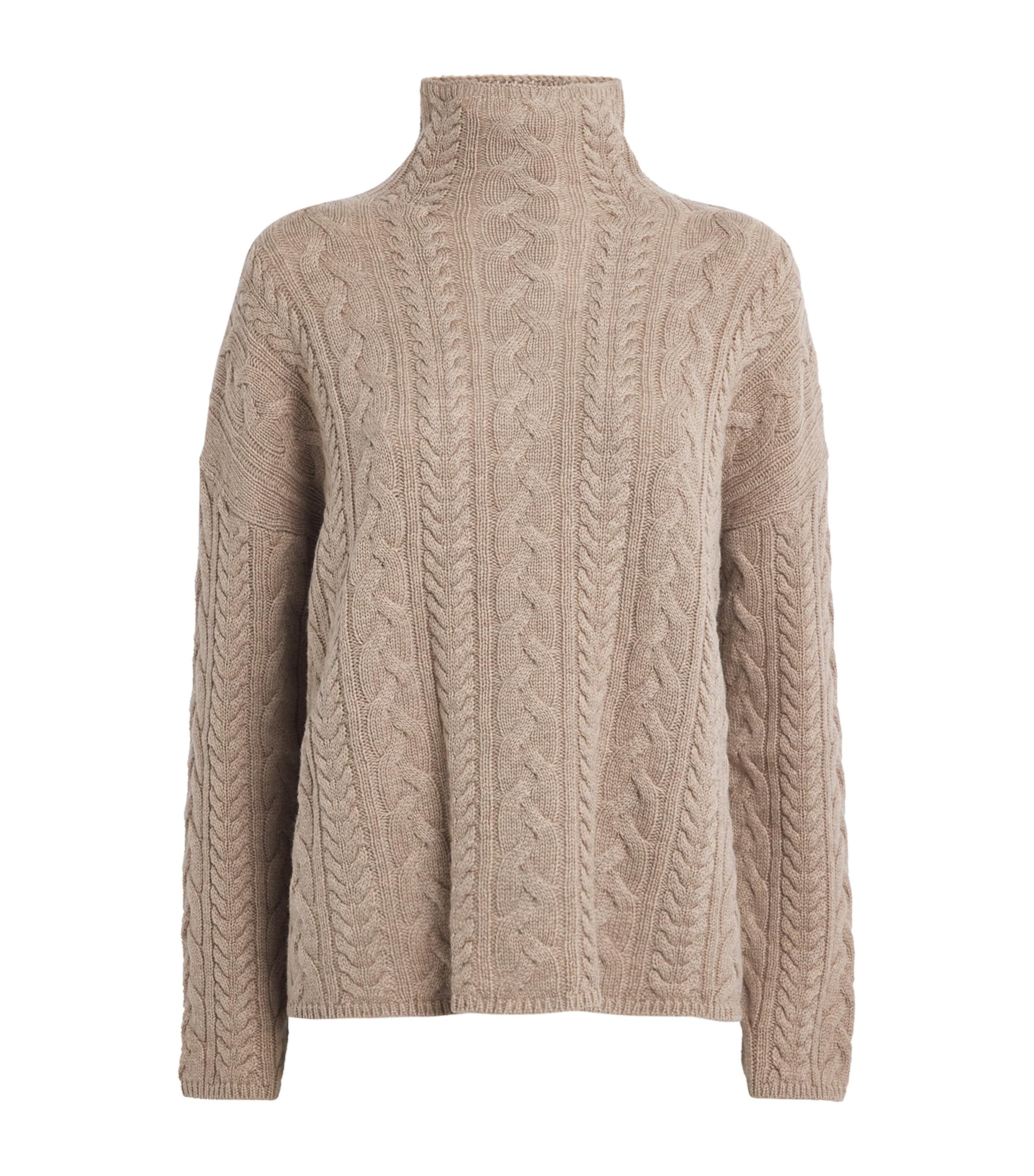 Max Mara Wool-cashmere Rollneck Sweater In Neutral