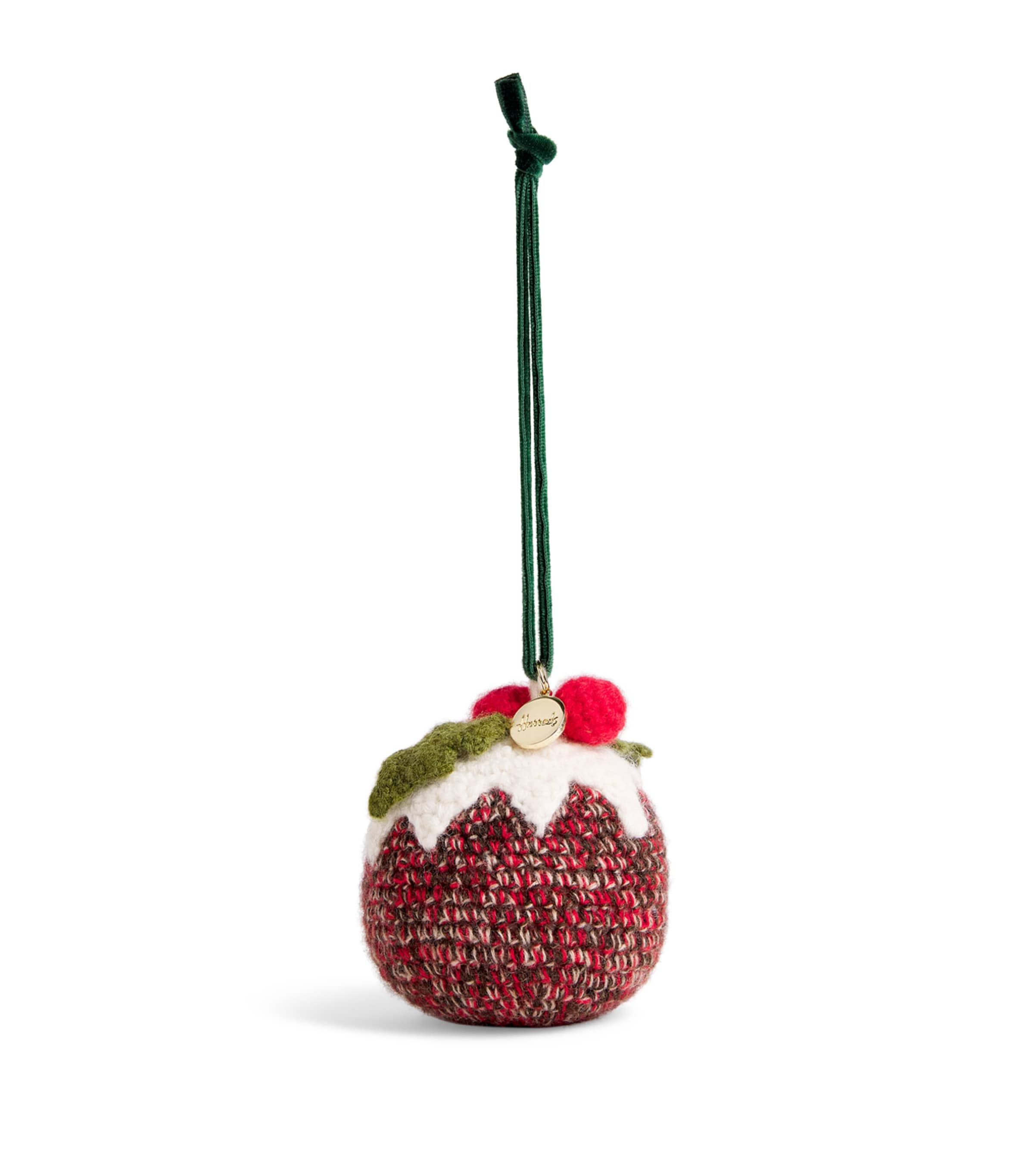 Harrods Wool Christmas Pudding Bauble Image 1