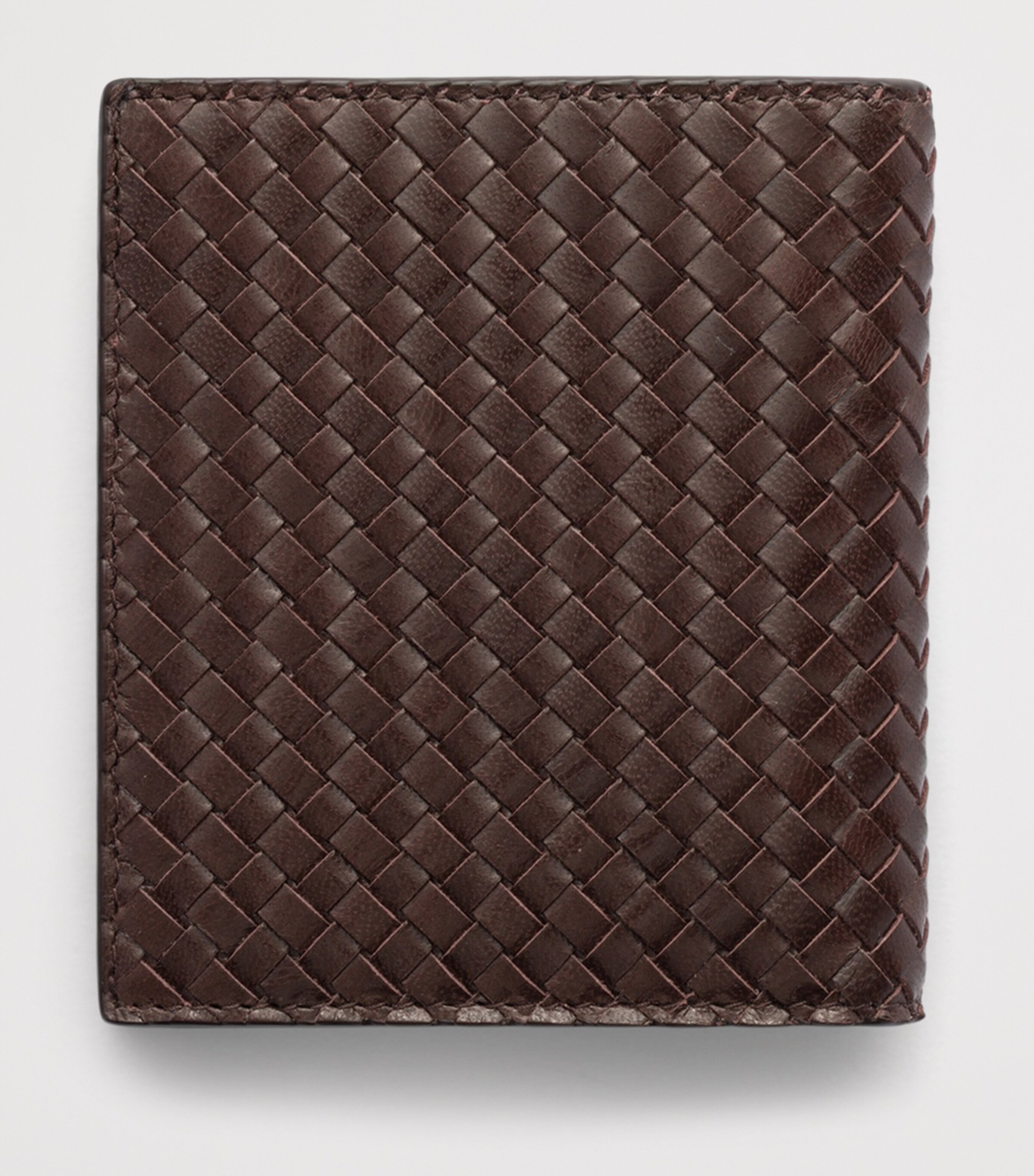Prada Leather Woven Wallet Brown Image 3
