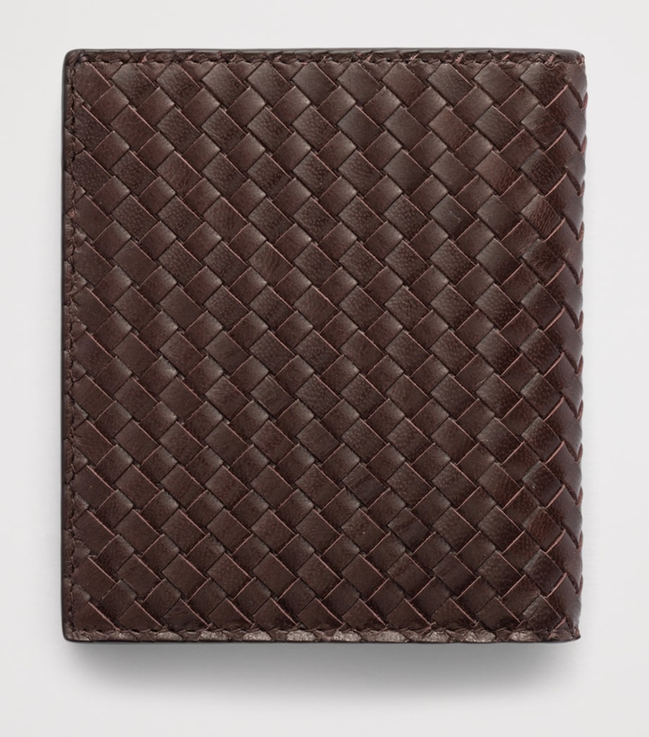 Prada Leather Woven Wallet Brown Image 3
