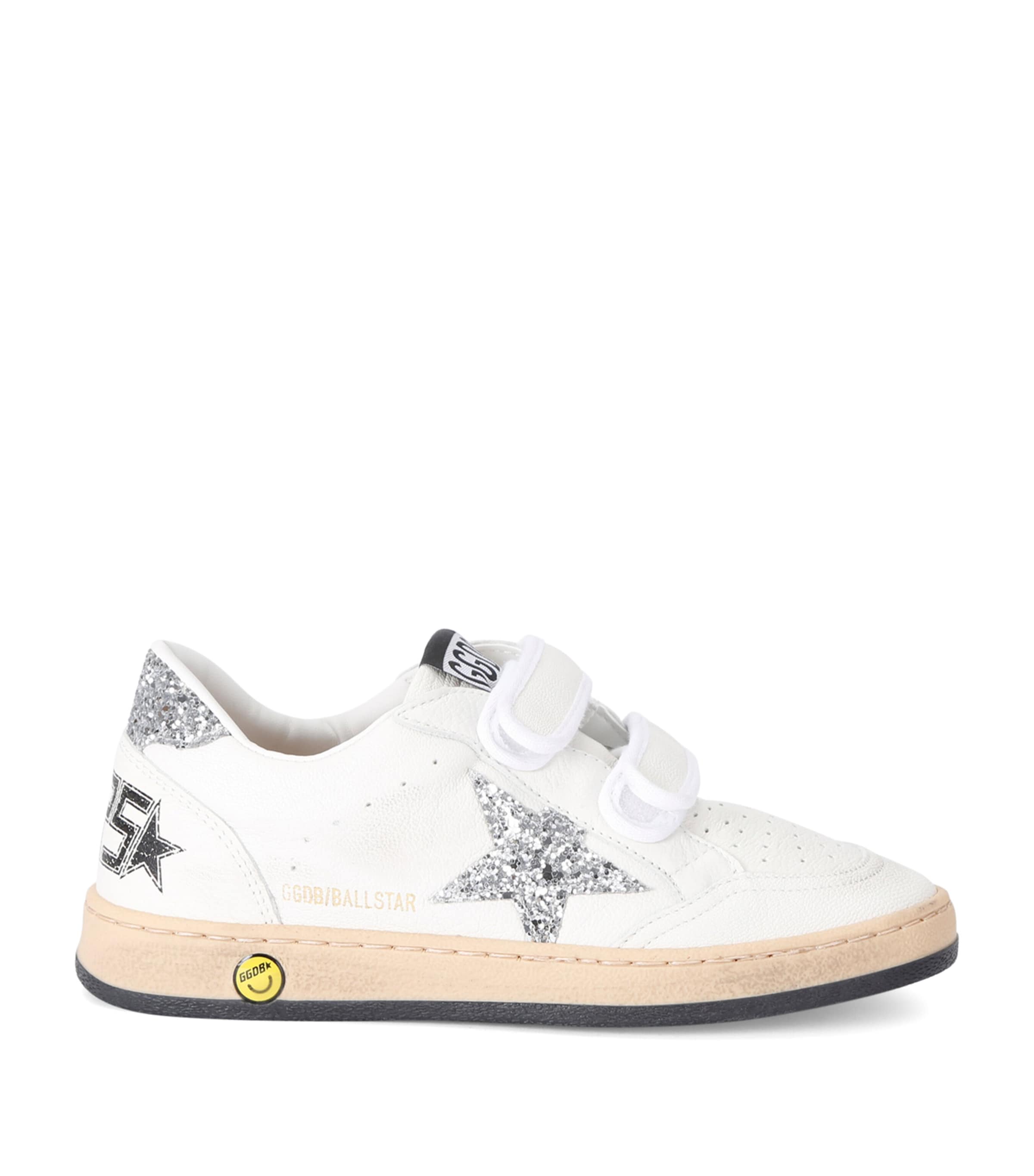 Golden Goose Girl's Ballstar Glitter Dual-grip Sneakers, Kids In White