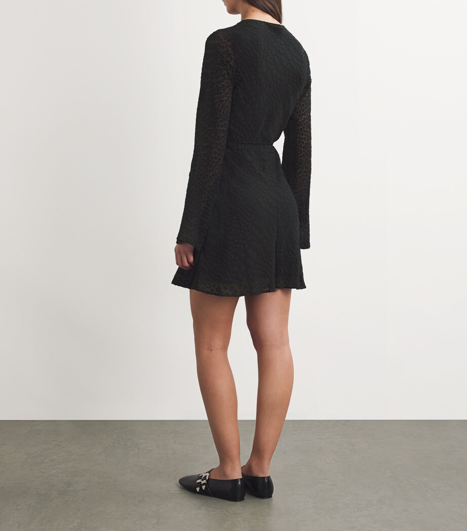PAIGE Womens Silk-Blend Carmelyn Mini Dress Black Image 3