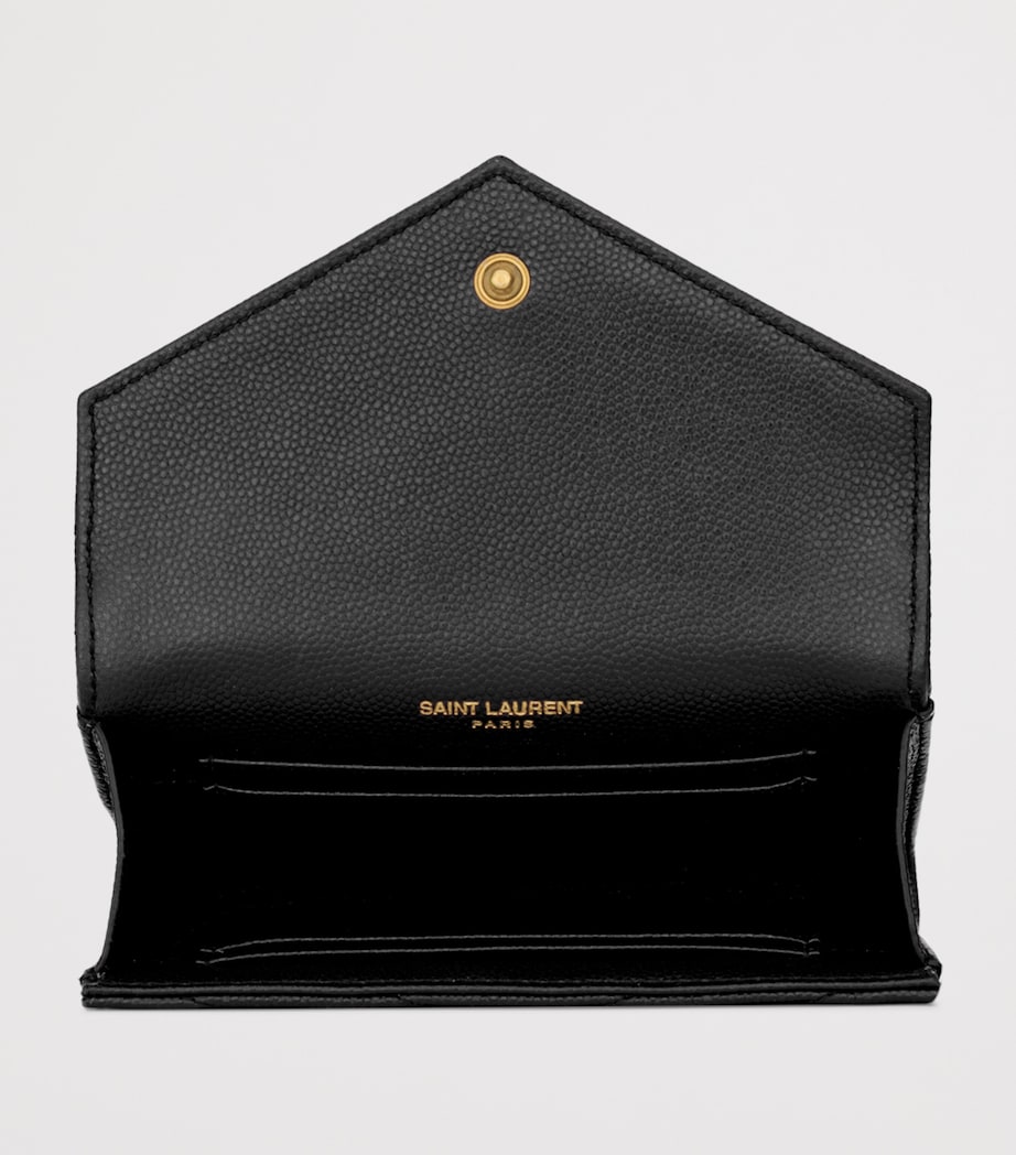 Saint Laurent Small Leather Cassandre Envelope Wallet Image 2