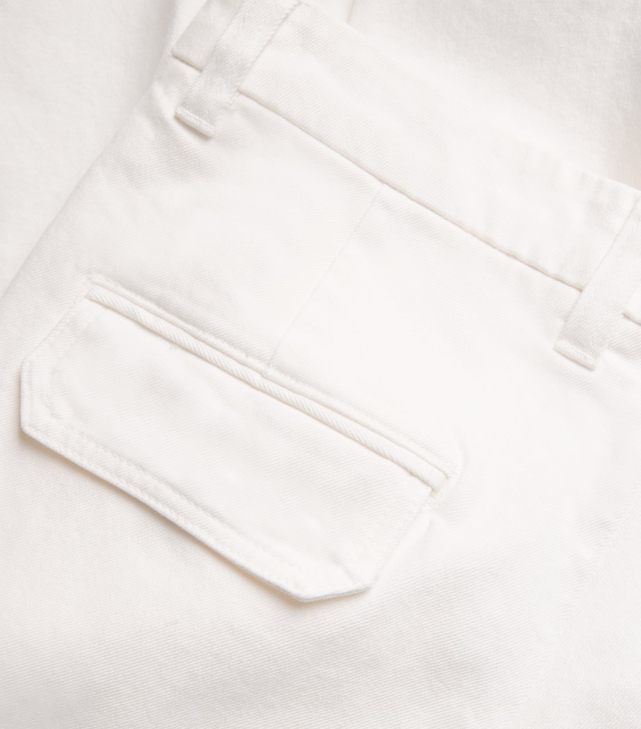 Stretch-Cotton Cargo Trousers BIANCO Image 5