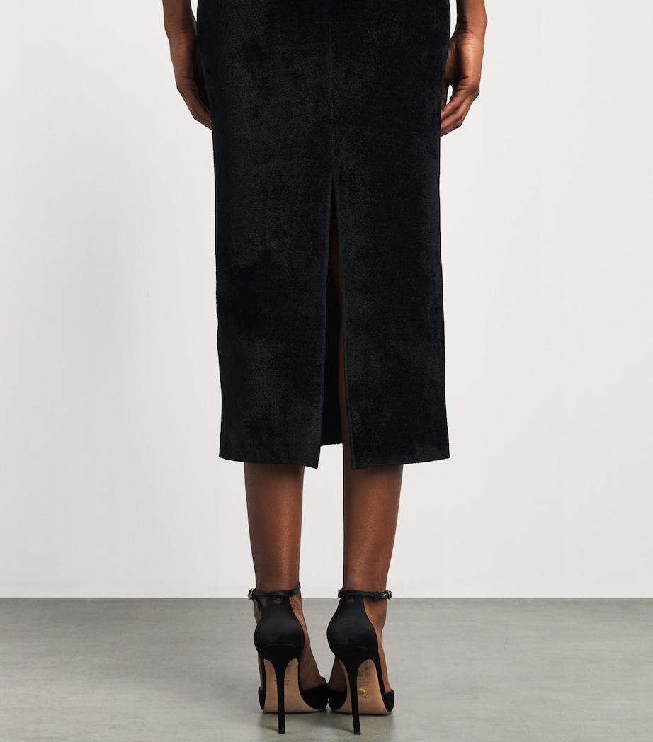 Roland Mouret Womens Asymmetric Peplum Midi Dress Black Image 5