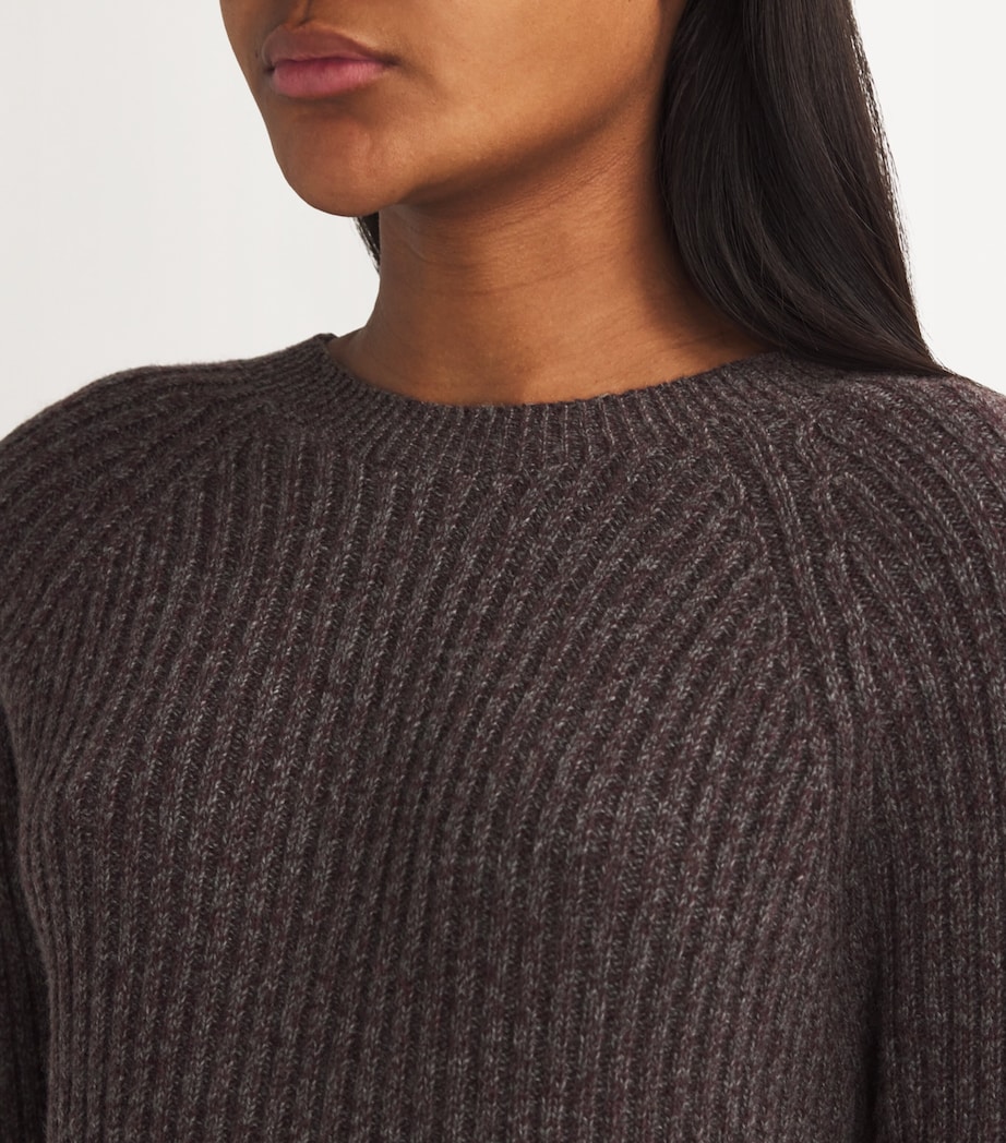 Cashmere Ribbed Sweater 004949 DK RUSSET MRL Image 6