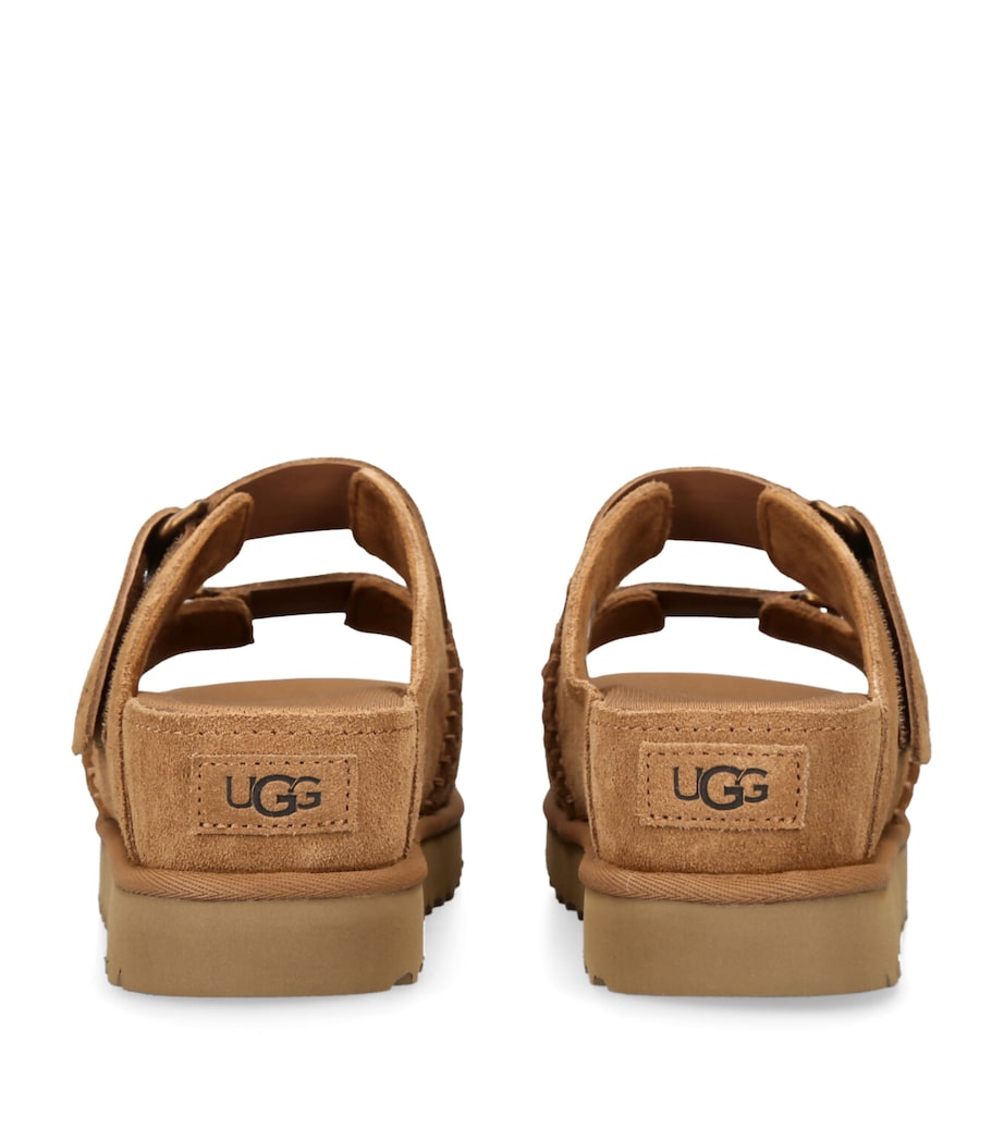 Suede Goldenstar Slide Sandals TAN Image 2