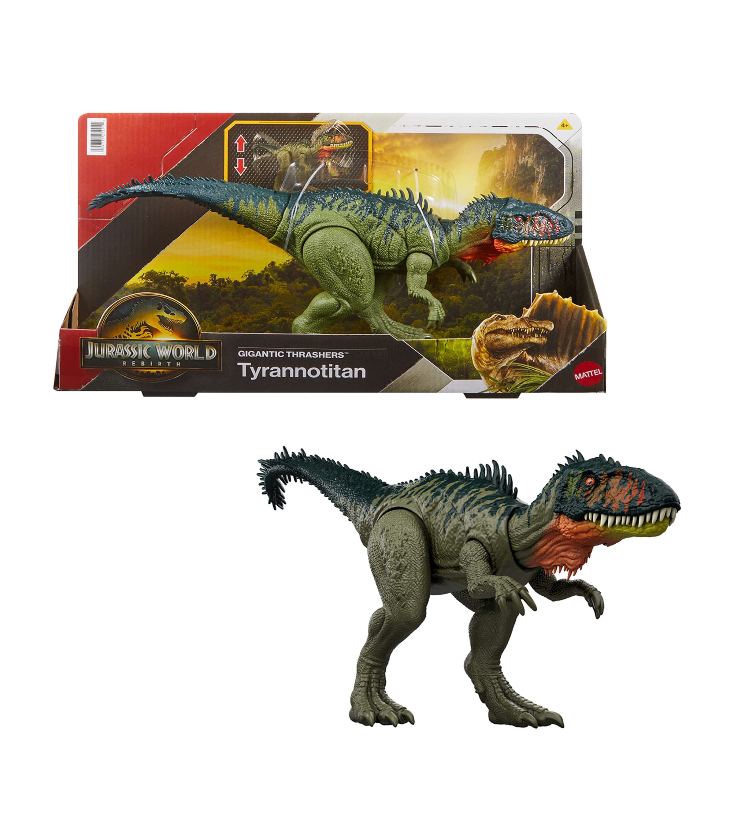 Jurassic World Gigantic Thrashers Tyrannotitian Dinosaur Figure | Toys | Action Figures