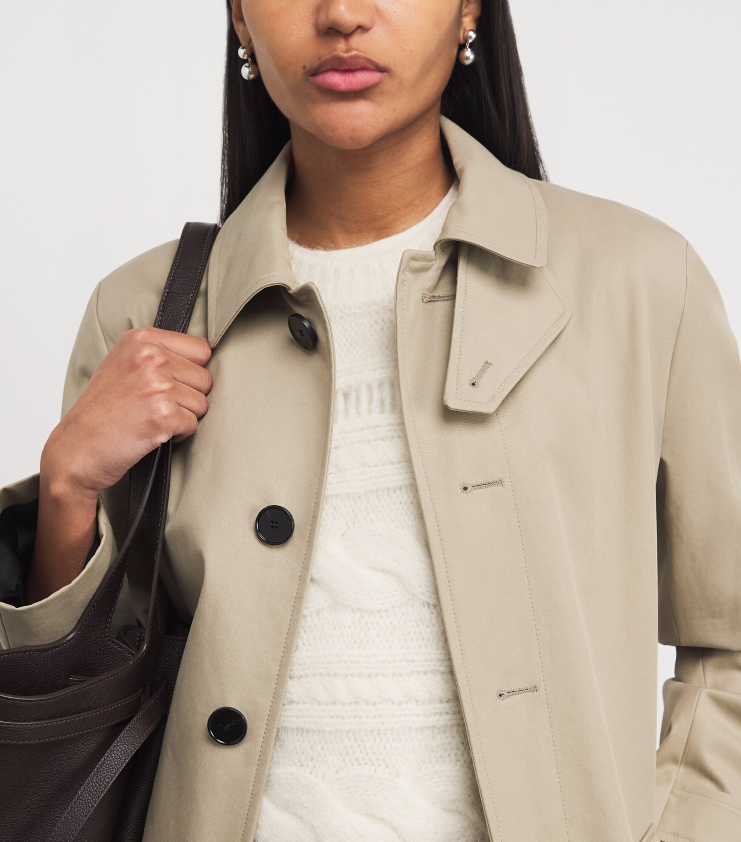 Alpaca-Wool-Blend Cable-Knit Sweater Vest CREAM Image 6