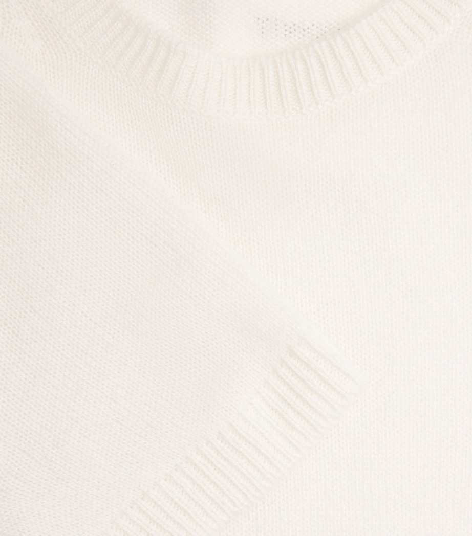 Theory Womens Cashmere T-Shirt Sweater Ivory Image 6