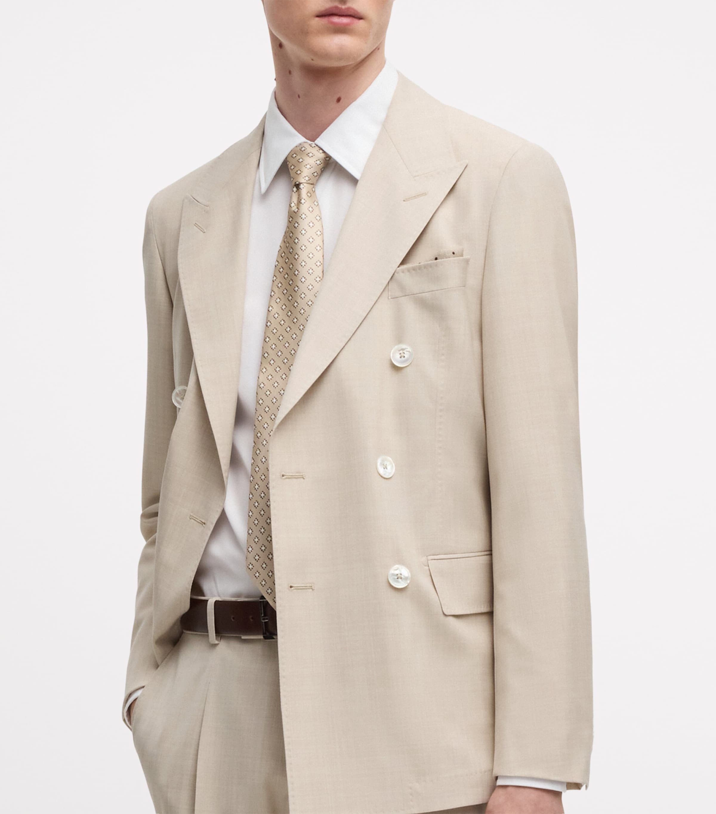 BOSS Brown Virgin Wool-Silk 2-Piece Suit | Harrods US