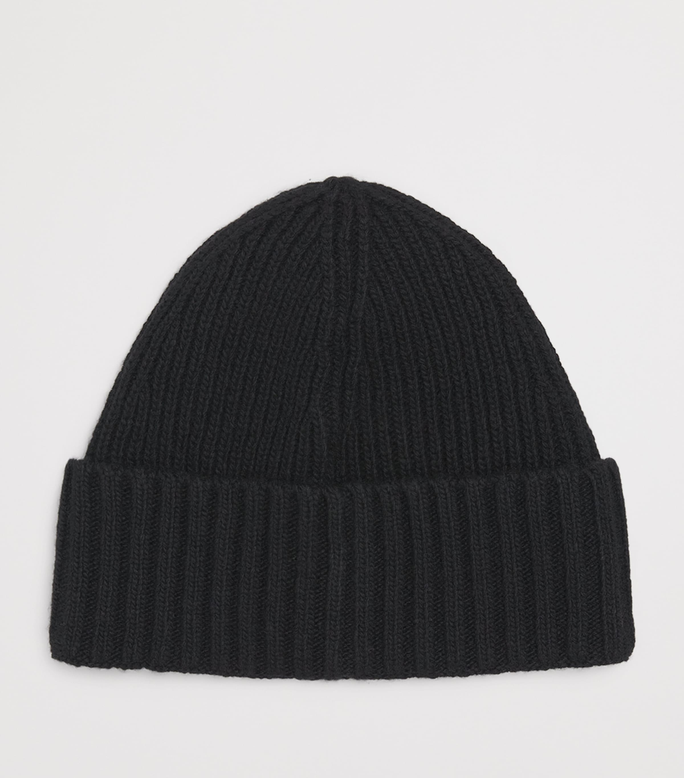 Stone Island Junior Wool-Blend Logo Beanie Black Image 2