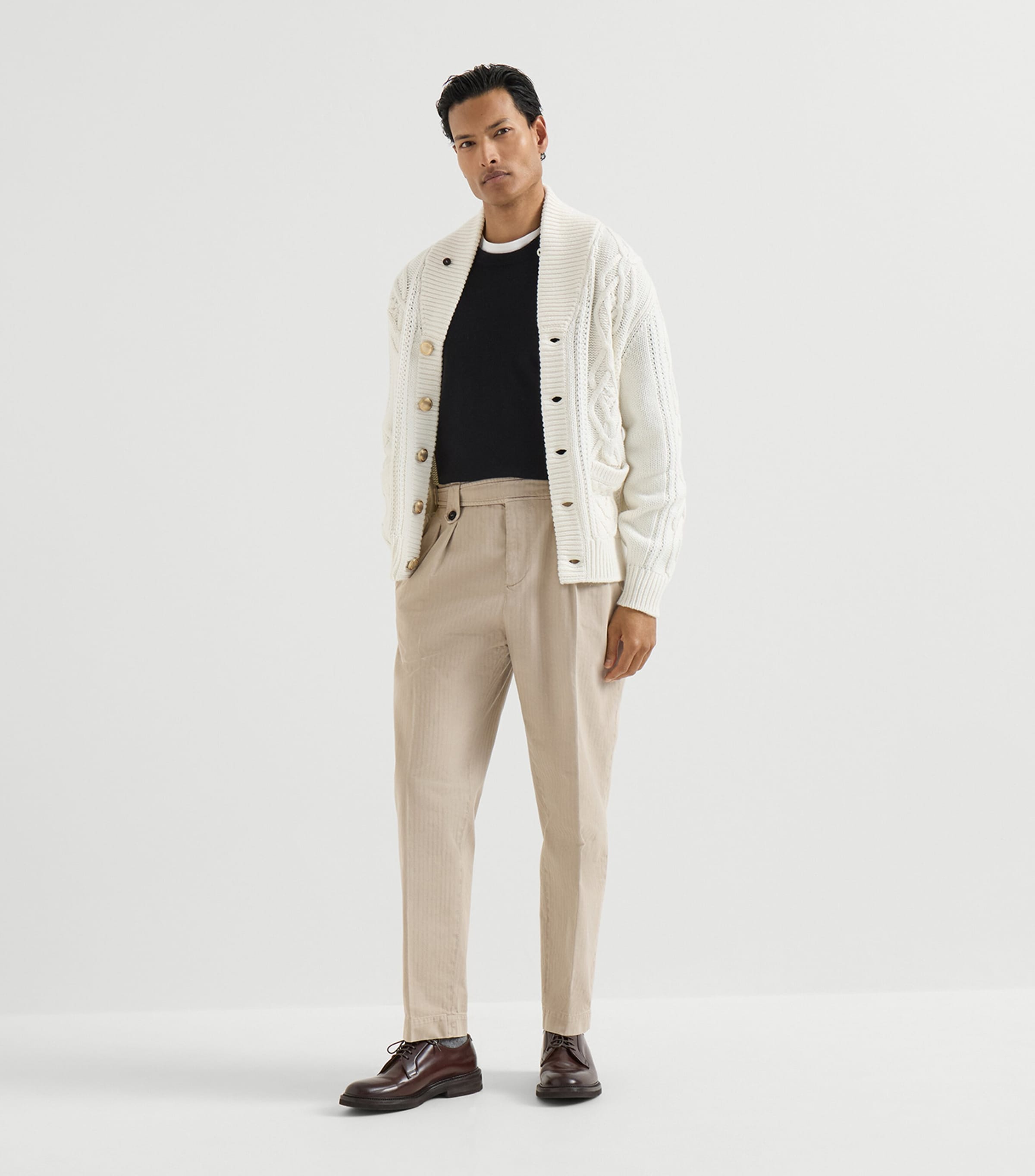 Brunello Cucinelli Mens Cashmere Crew-Neck Sweatshirt Image 2