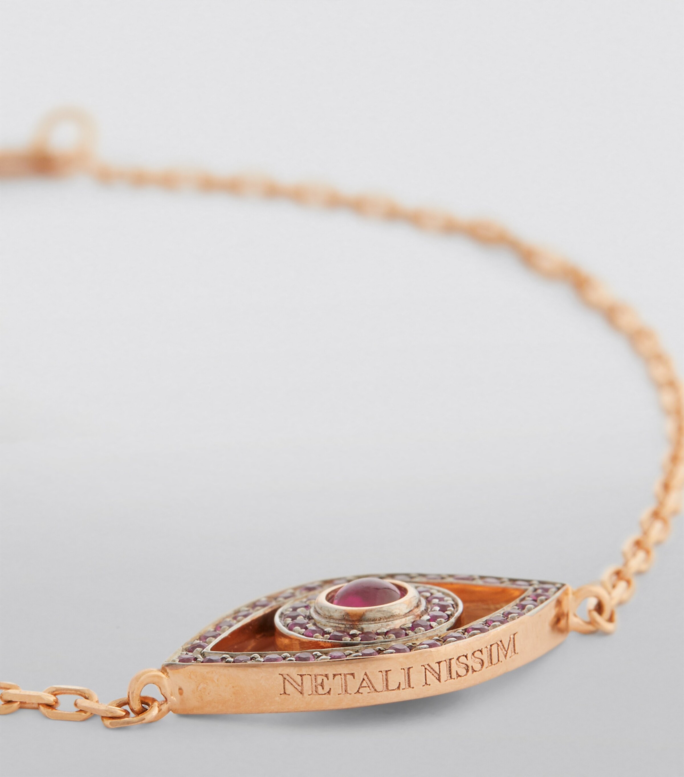 Netali Nissim Rose Gold, Ruby and Quartz Protected Bracelet Red Image 12