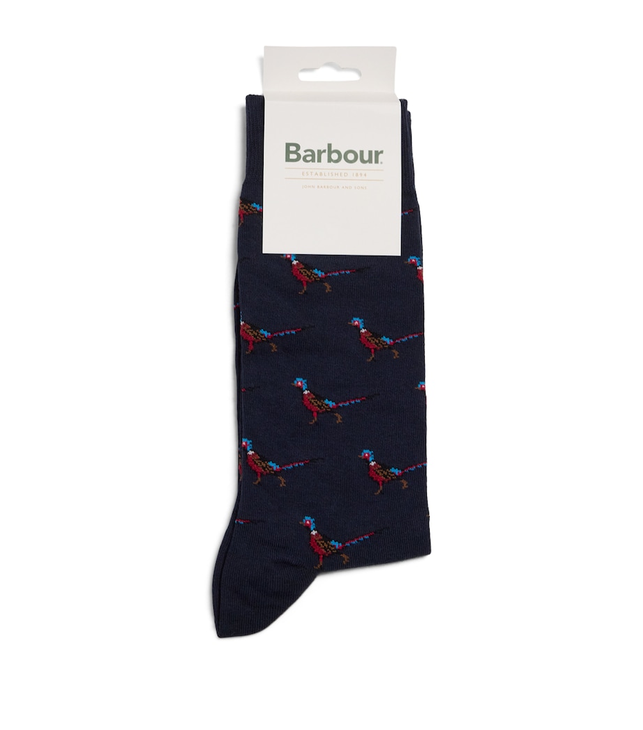 Cotton-Blend Mavin Socks NAVY/PHEASANT Image 1