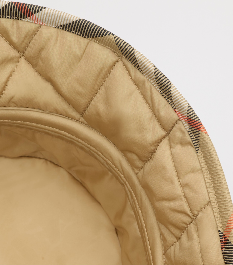 Burberry Quilted Horseshoe Bucket Hat Sand Ip Check Image 3