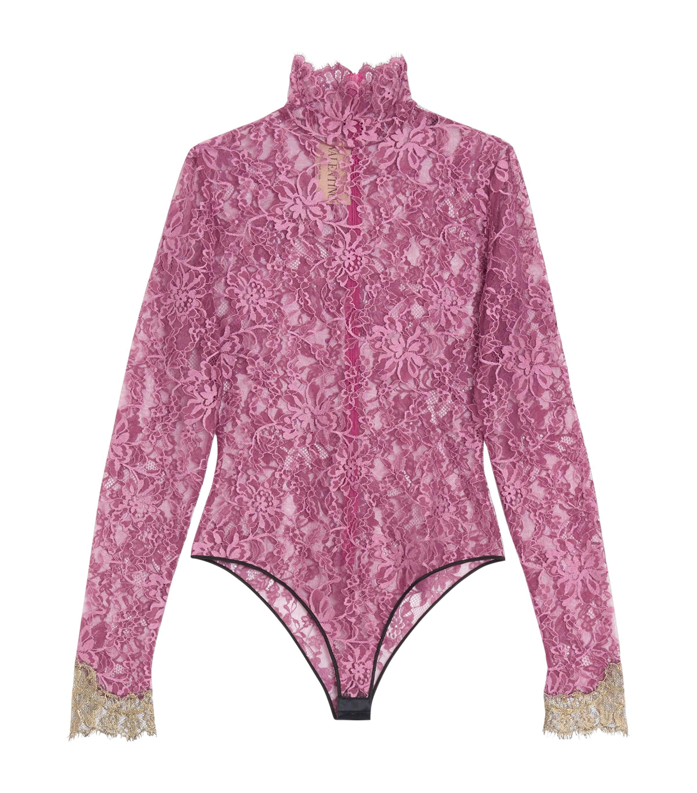 Valentino Womens Lace Floral Bodysuit Image 1
