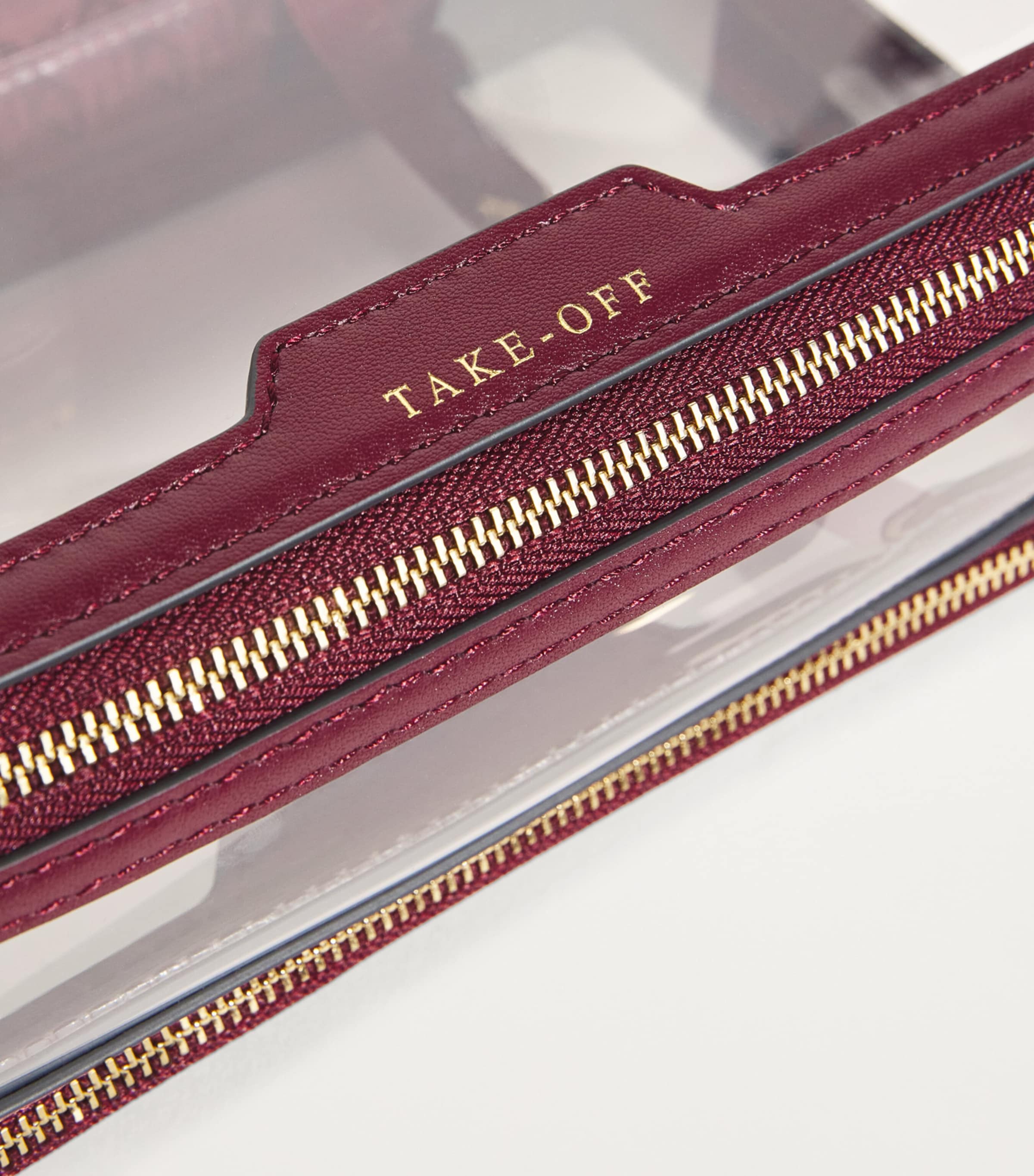 Anya Hindmarch Clear In-Flight Case Clear/medium Red Image 4