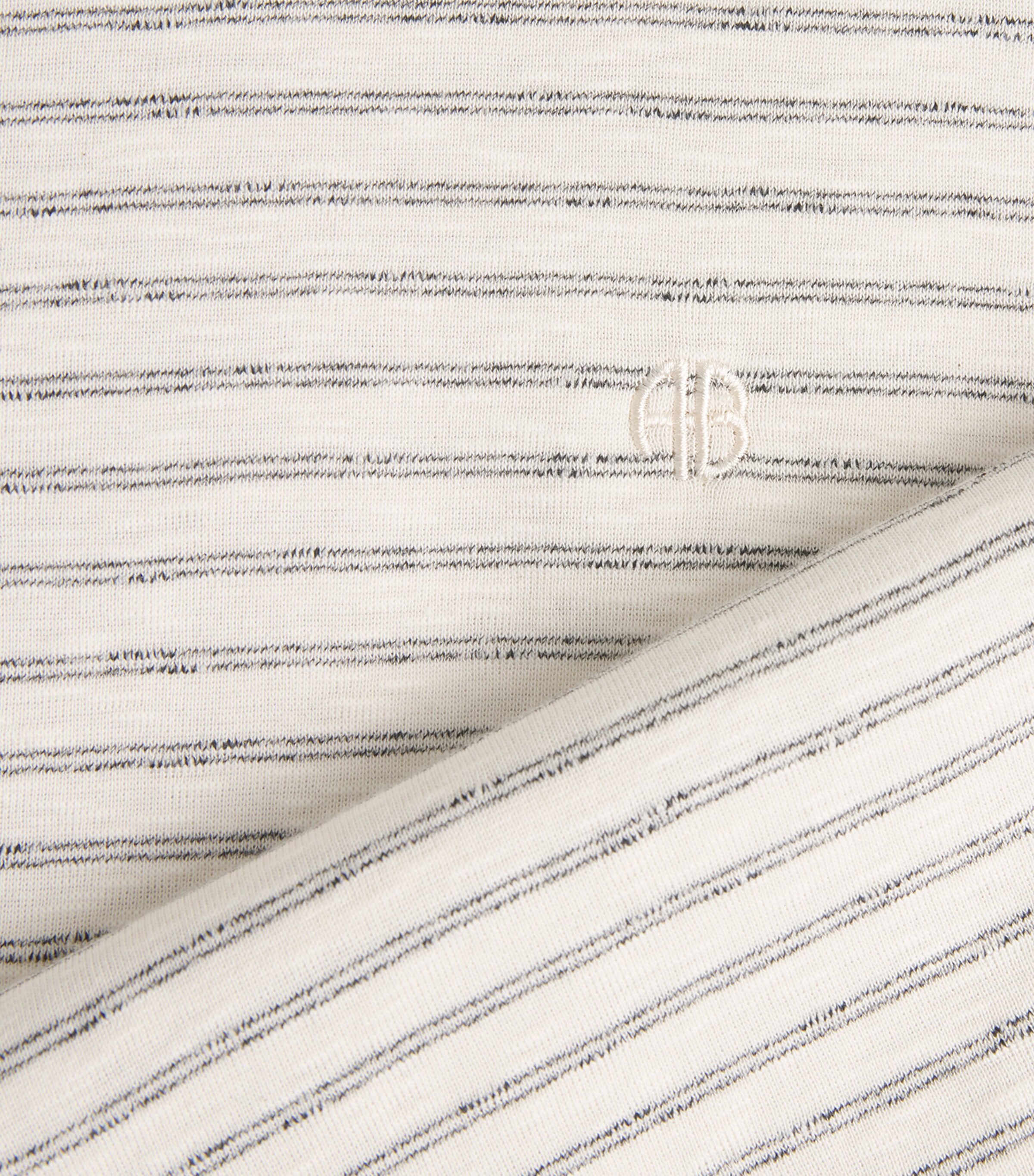 ANINE BING Womens Stripe Cade T-Shirt Image 6