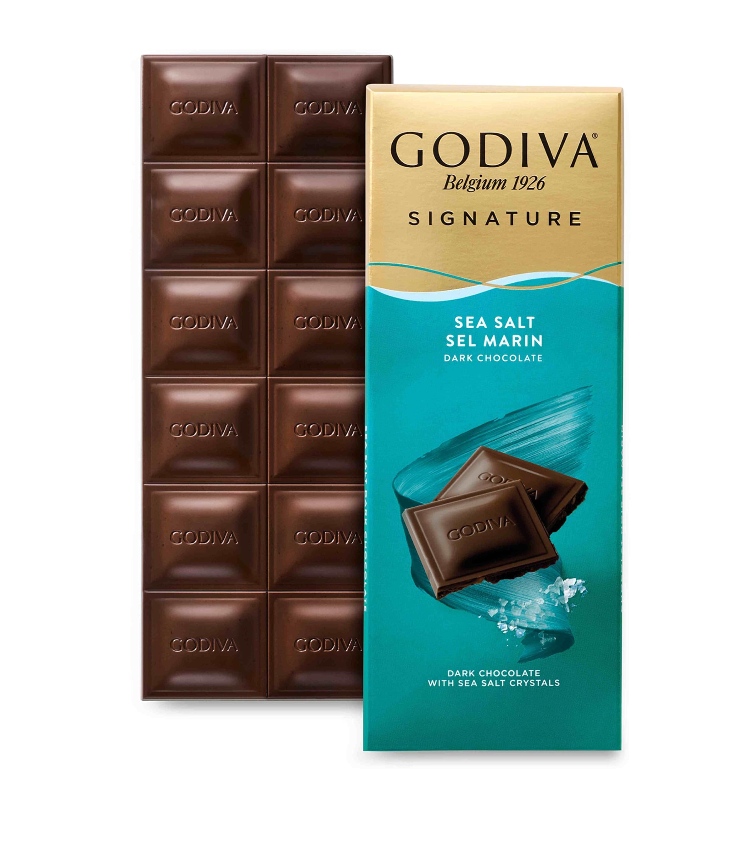 Godiva Dark Chocolate and Sea Salt Bar (90g) Image 2