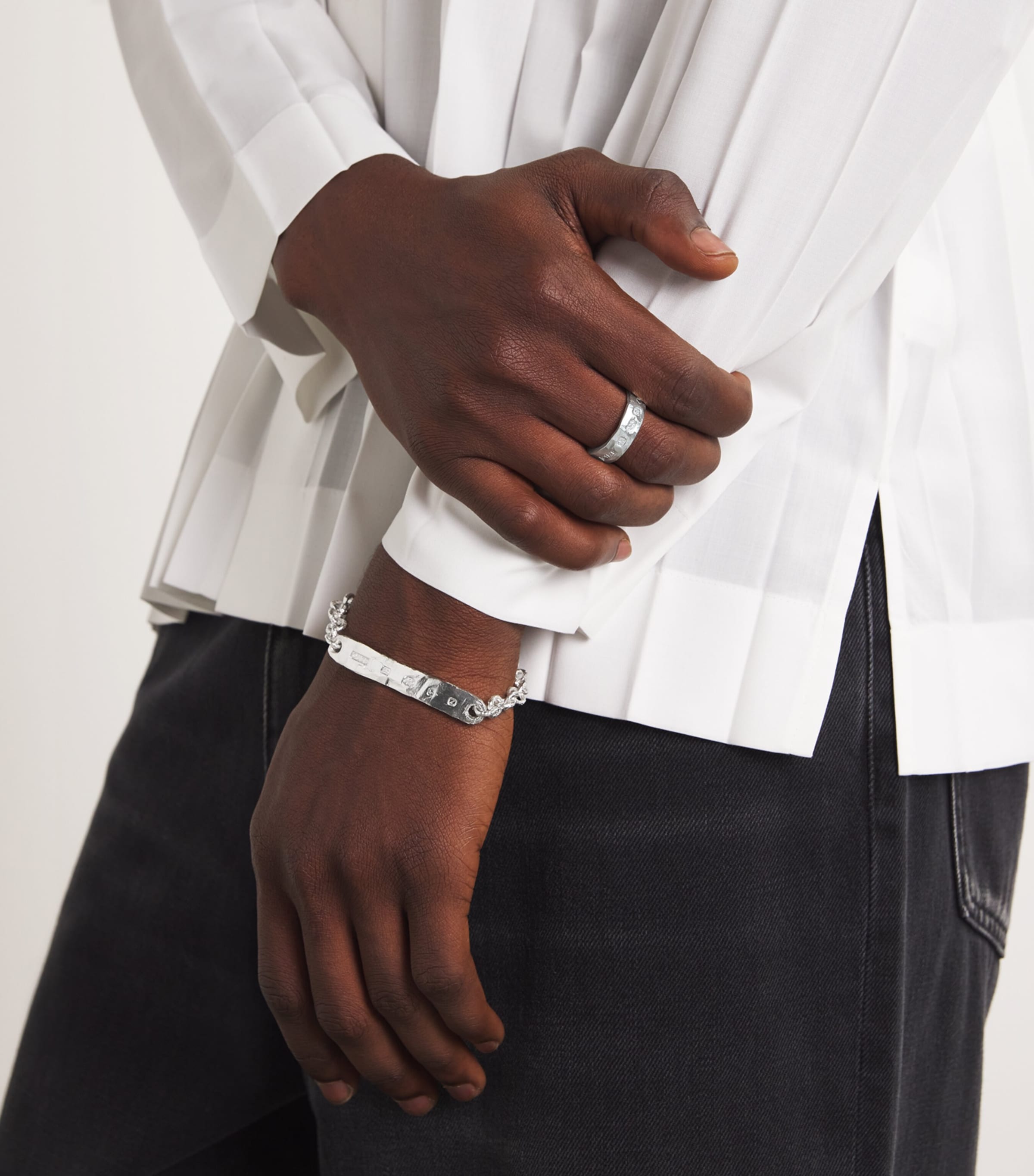 THE OUZE Sterling Silver Hallmark Ring Silver Image 5