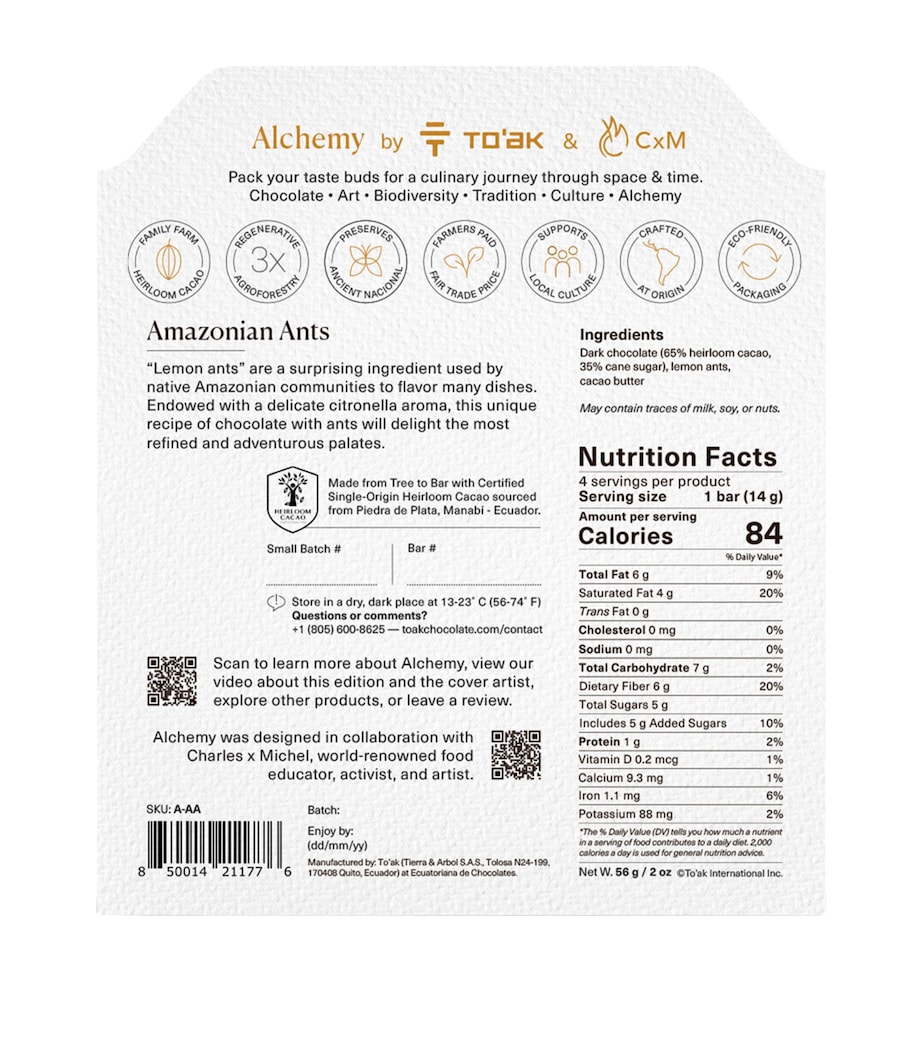 To'ak Mini Alchemy Amazonian Ants Chocolate (14g) Image 4