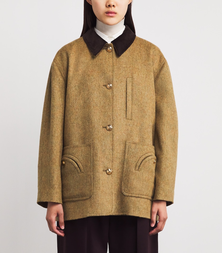 Virgin Wool Clelia Jacket VG01 GREEN Image 3