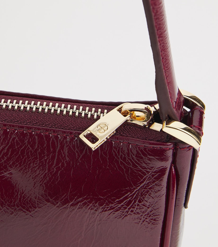 Mini Leather Elly Shoulder Bag BURGUNDY Image 6