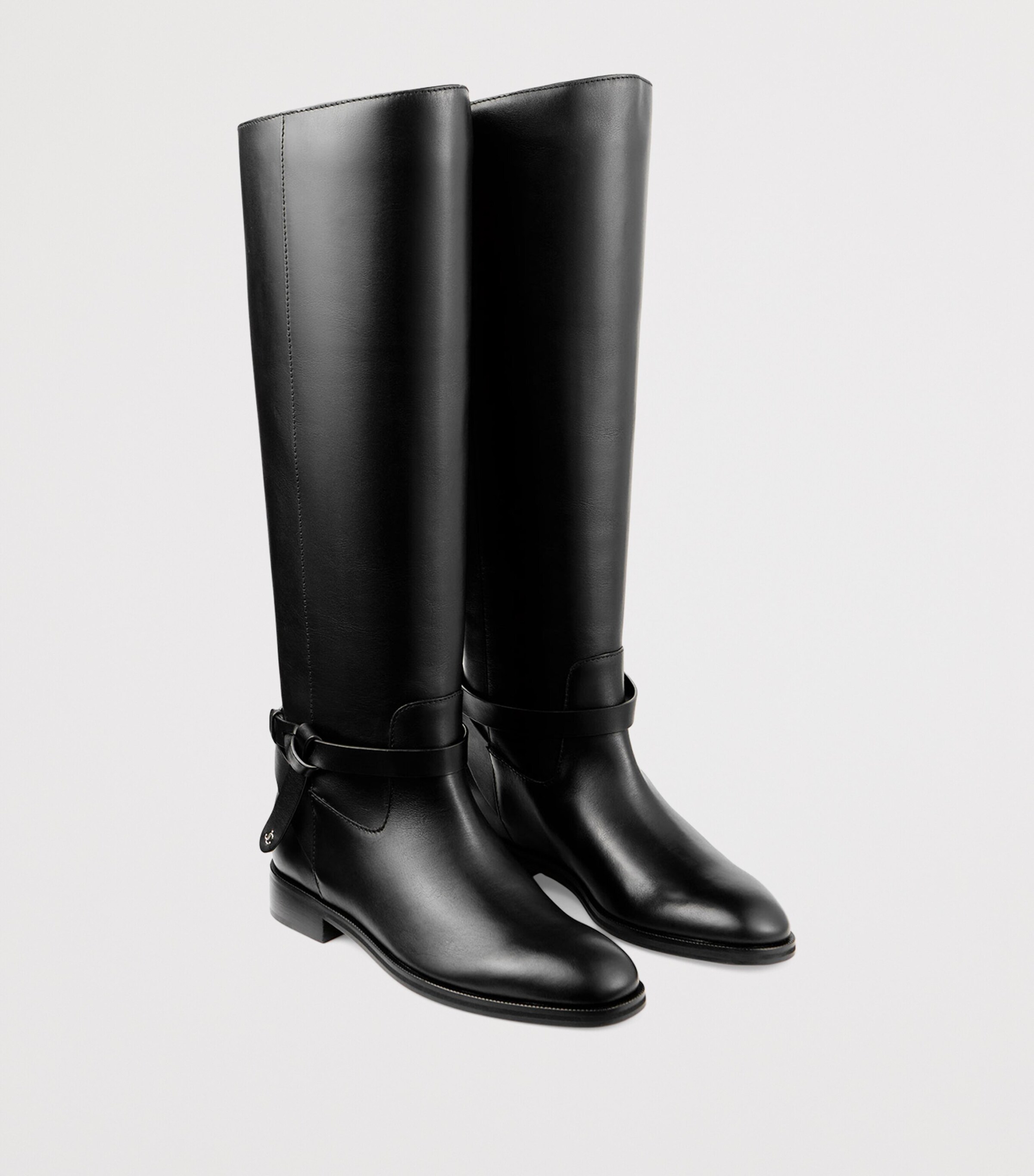 Lawton Leather Knee-High Boots BLACK/BLACK Image 4