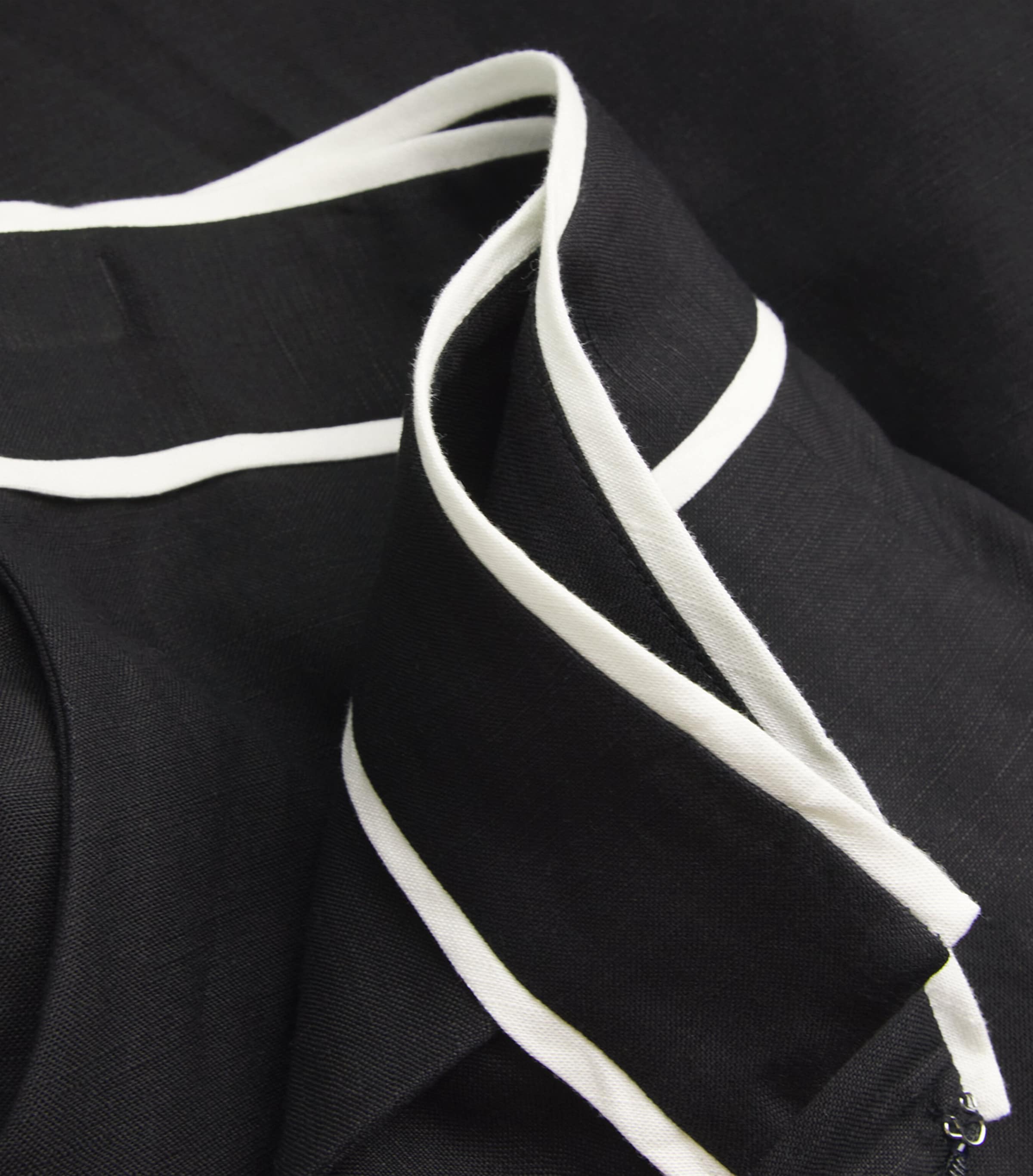 Linen-Blend Heidi Wide-Leg Trousers BLACK MULTI Image 5