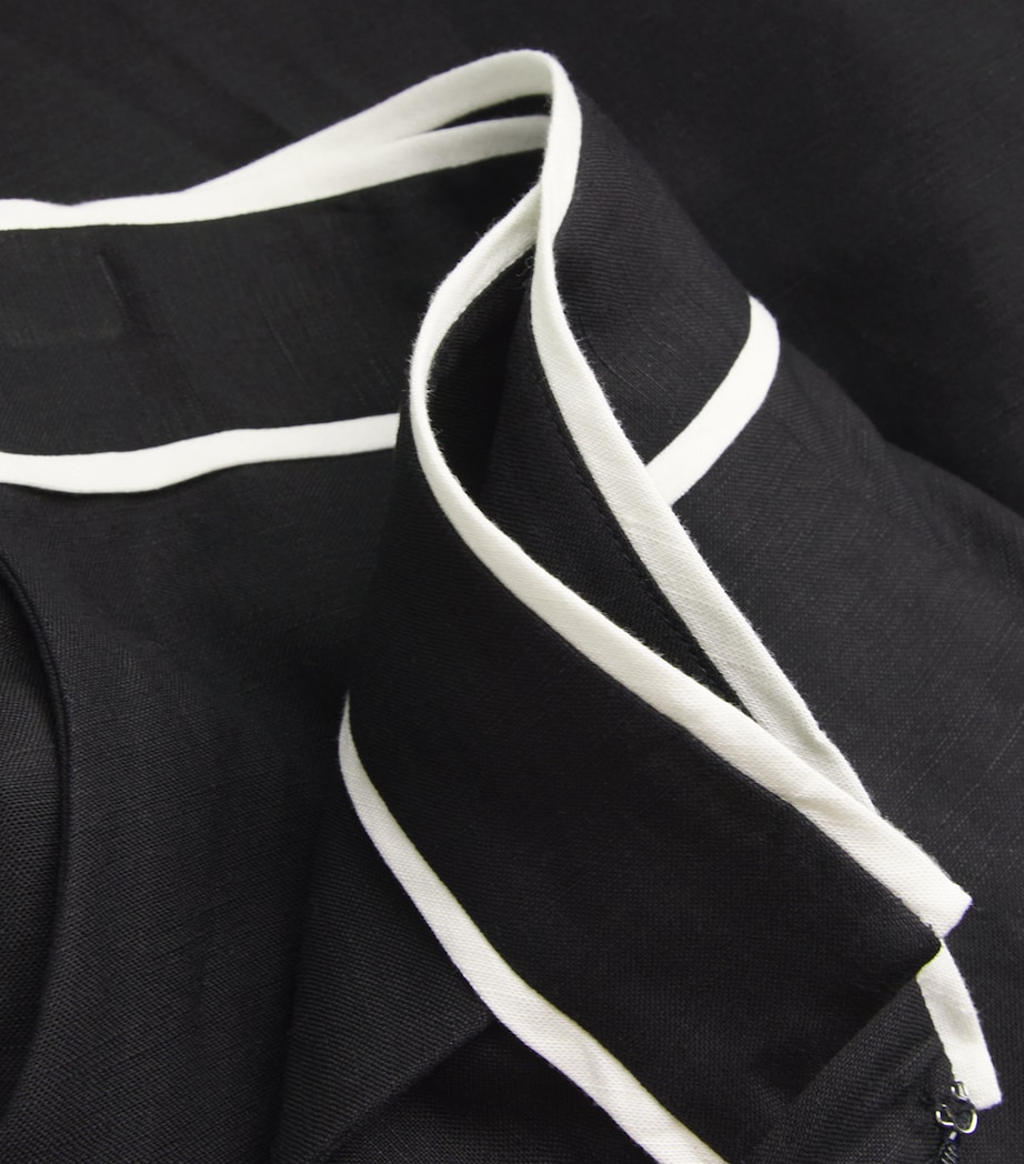 Linen-Blend Heidi Wide-Leg Trousers BLACK MULTI Image 5