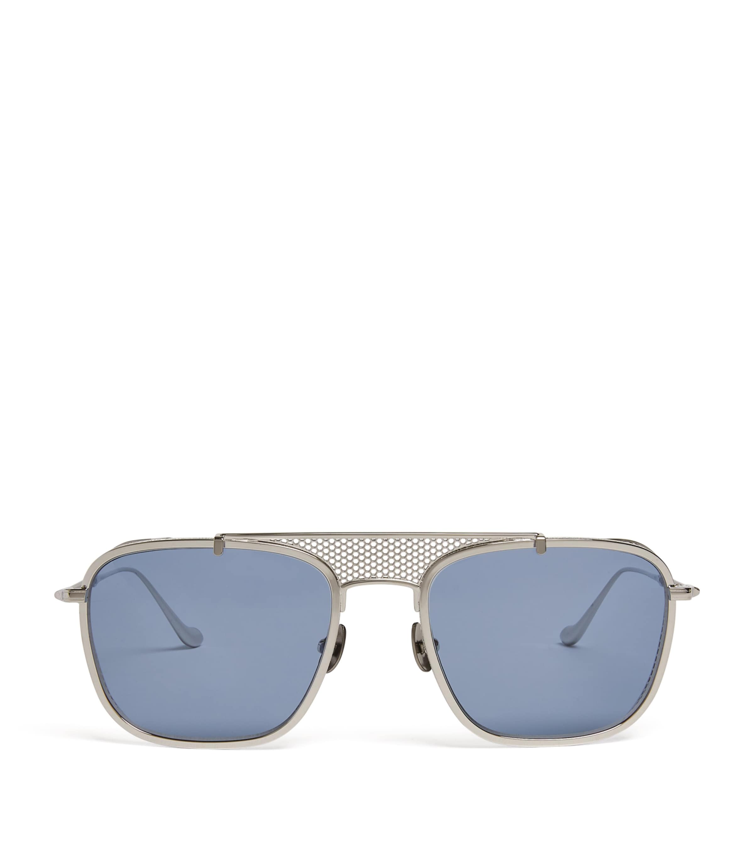 Matsuda Crossbar Aviator Sunglasses In Silver