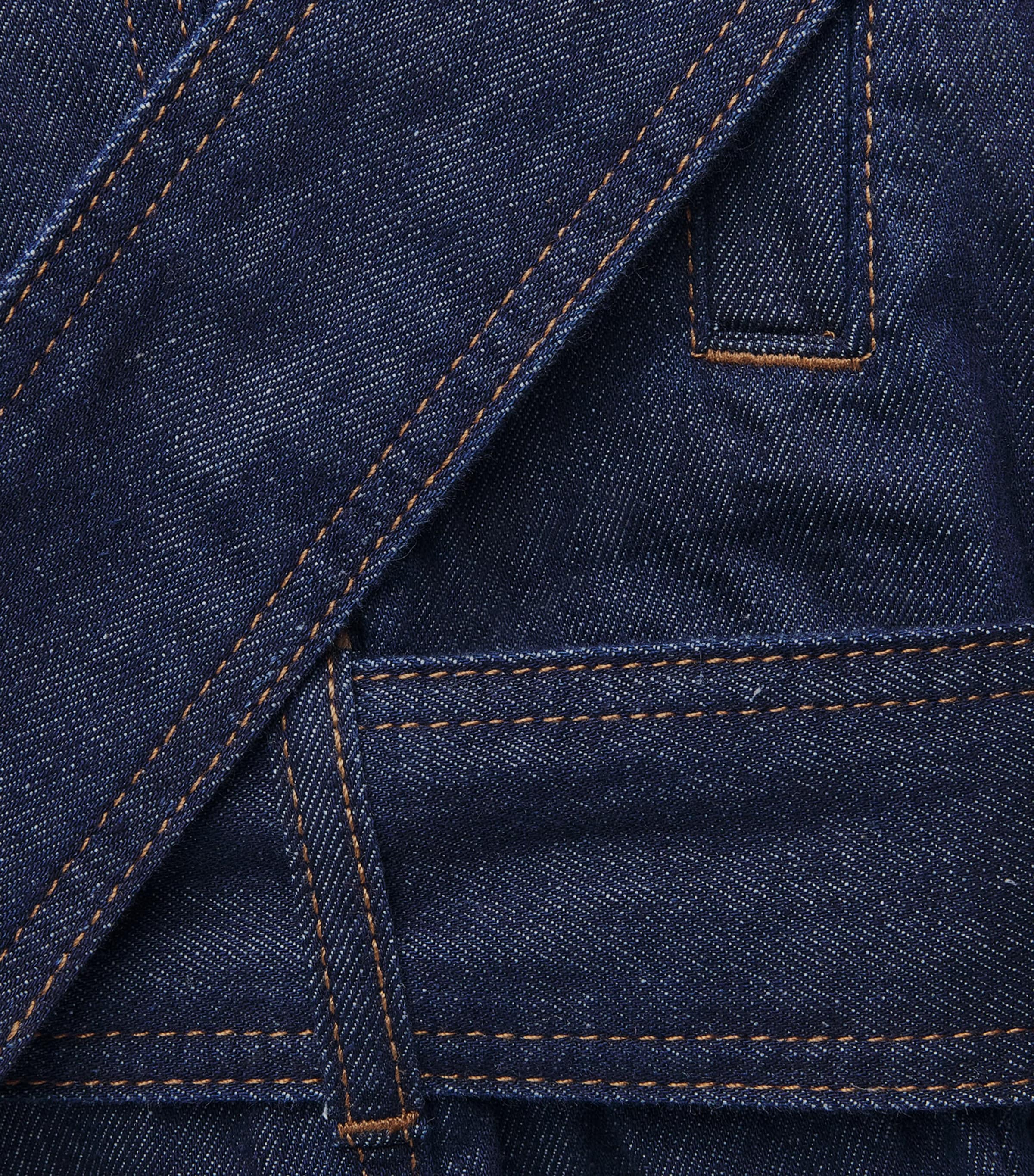 ME+EM Womens AM-PM Denim Jumpsuit Rinse Wash Image 6