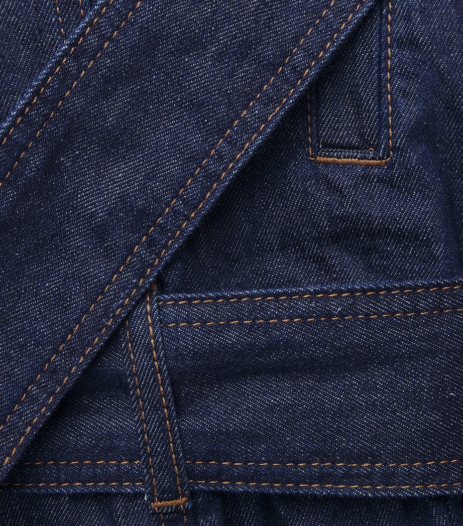 ME+EM Womens AM-PM Denim Jumpsuit Rinse Wash Image 6