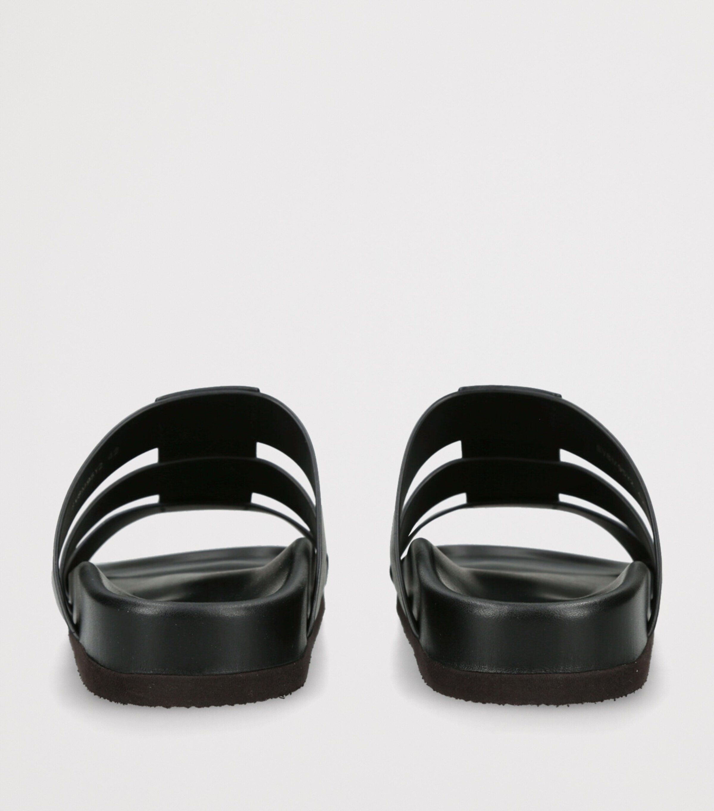 Leather Studshield Slides BLACK Image 2