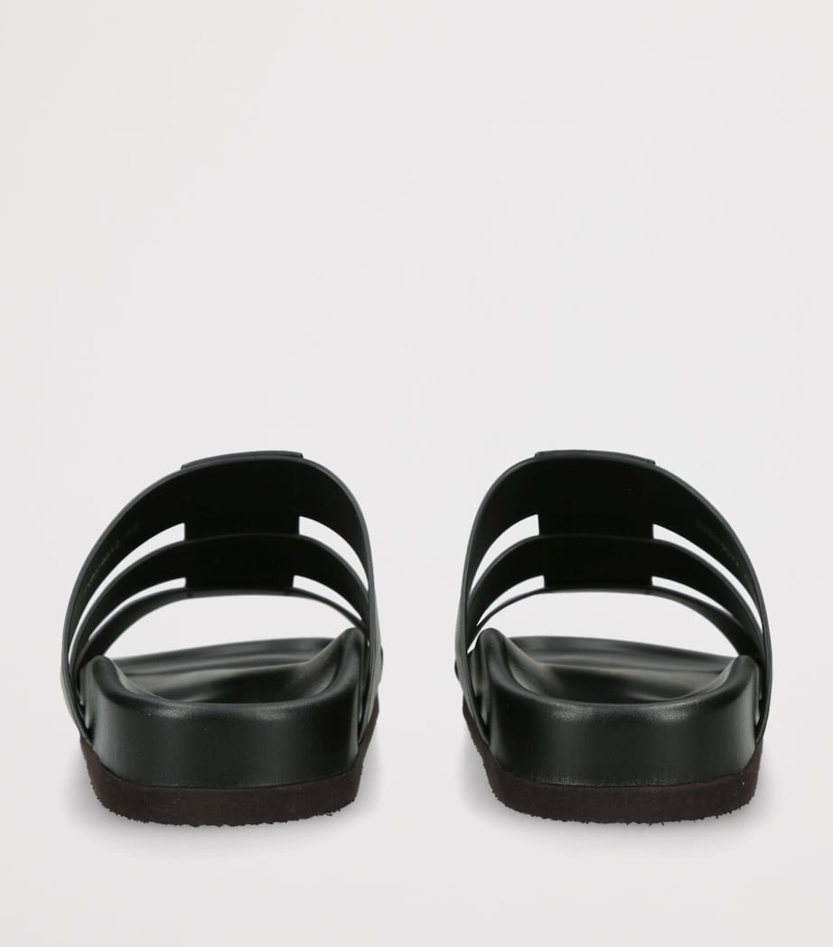 Leather Studshield Slides BLACK Image 2