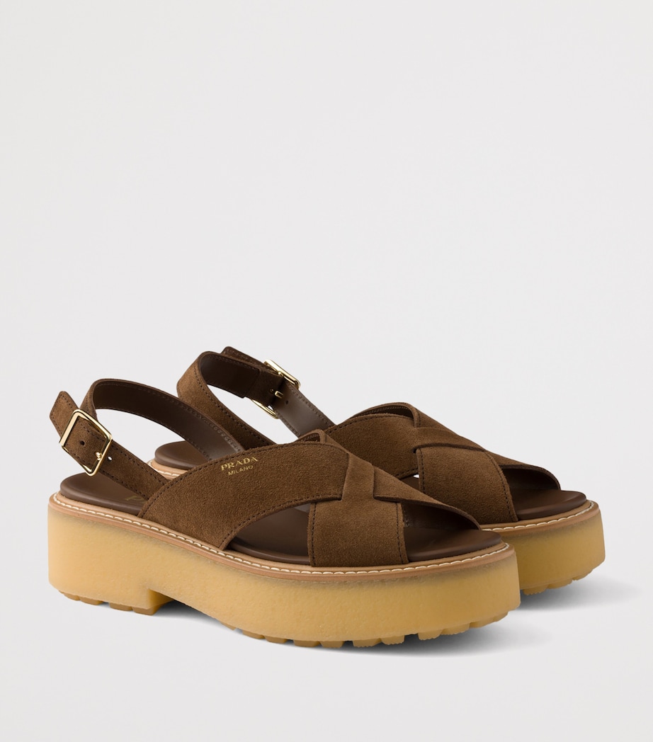 Suede Platform Sandals 55 F0324 Image 2