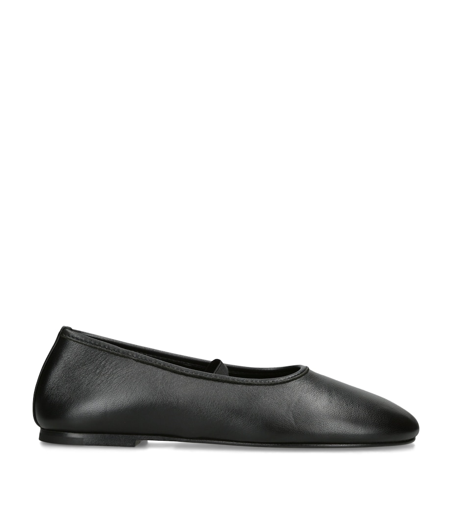 Dear Frances Leather Balla Ballet Flats Black Image 1