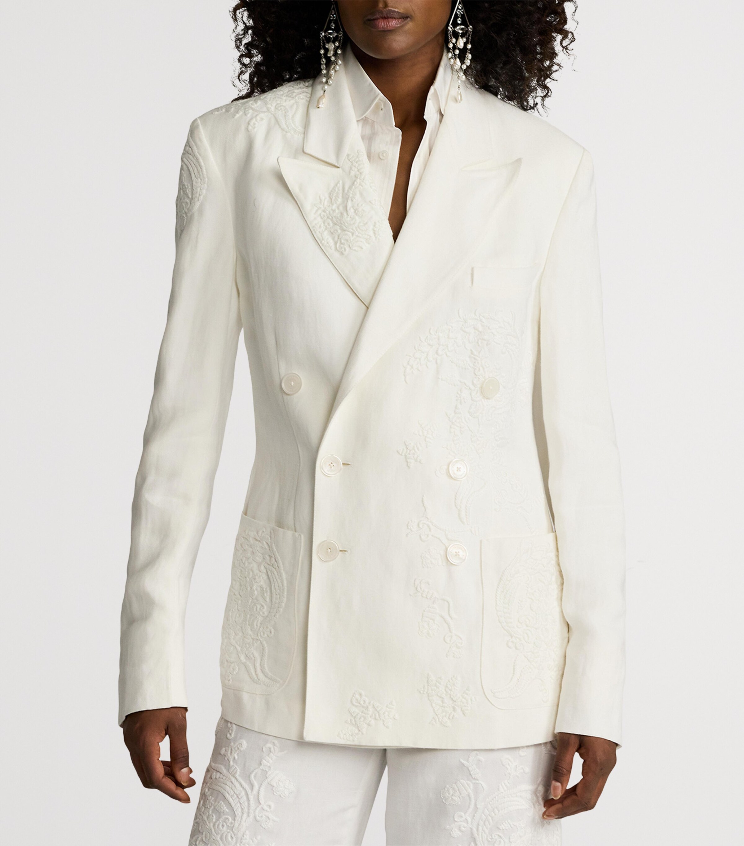 Embroidered Collen Jacket CREAM Image 12