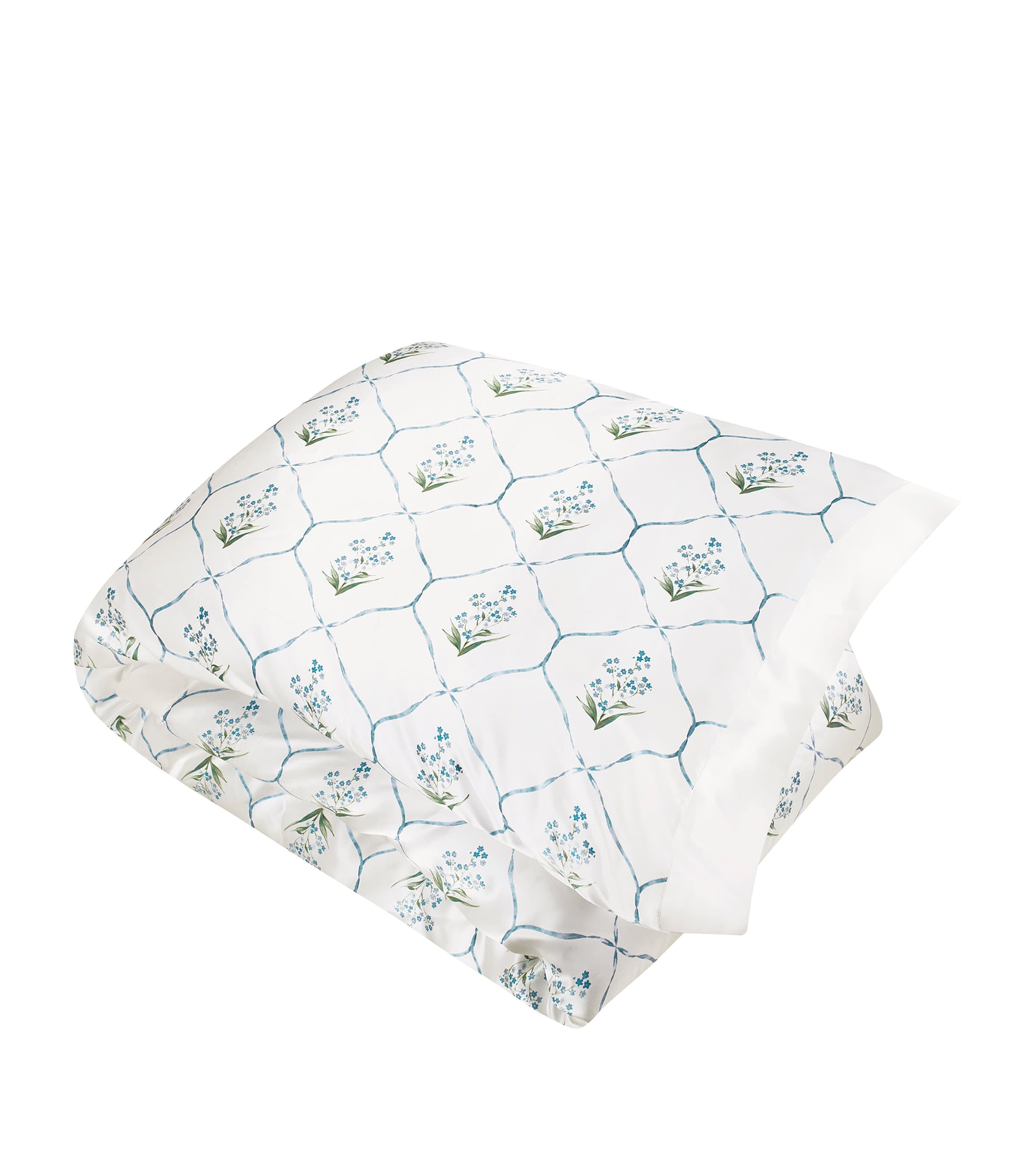 Gingerlily x Memo Press Silk Forget Me Not Super King Duvet Cover (260cm x 220cm) | Bedding | Bed Linens & Sets | Duvet Covers | Designers | Gingerlily | Bedroom