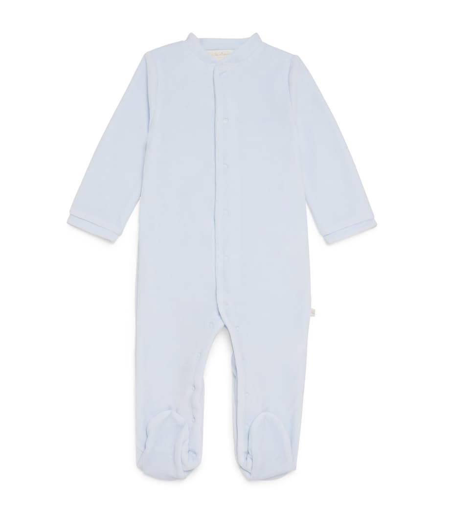 Velour Angel Wing All-In-One (0-18 Months) MC BLUE/GOLD Image 1