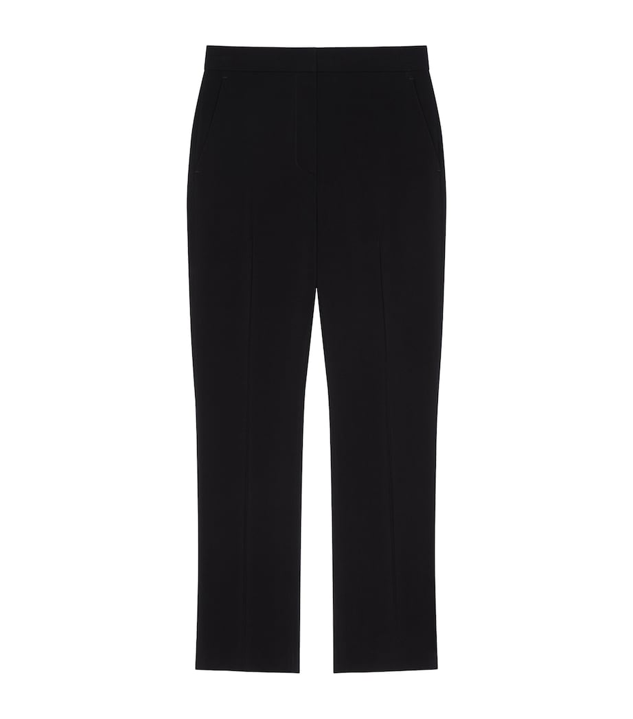Wool Slim-Fit Tailored Trousers BLACK Image 1