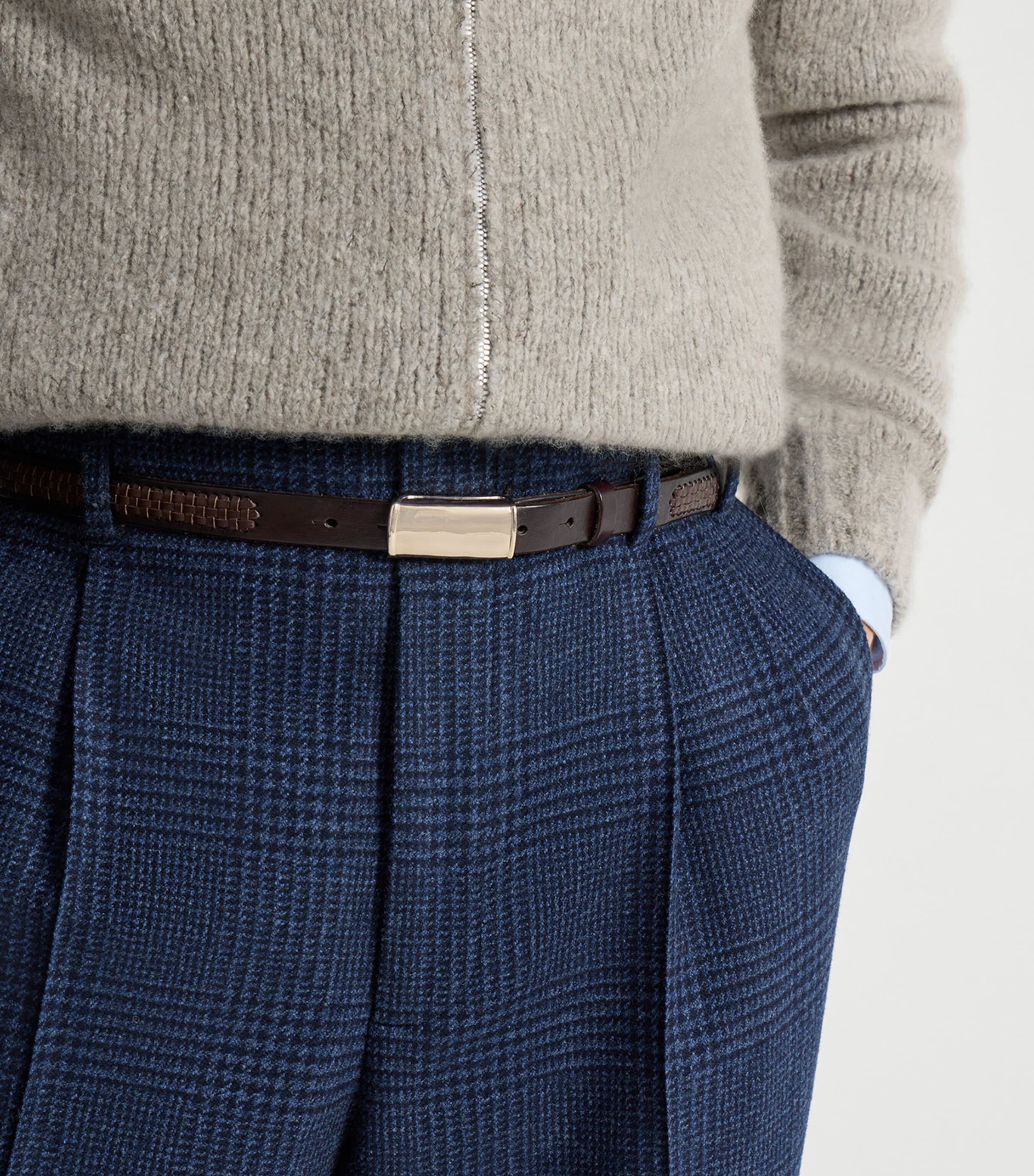 Brunello Cucinelli Leather Woven Belt Image 2