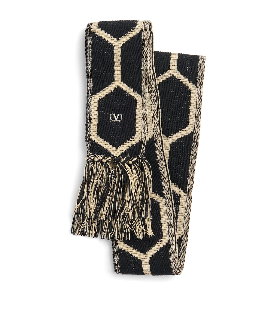 Cotton-Blend Jacquard Scarf K85 Image 1