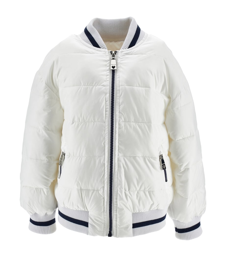 Padded Bomber Jacket (4-14 Years) BIANCO + BLU Image 1