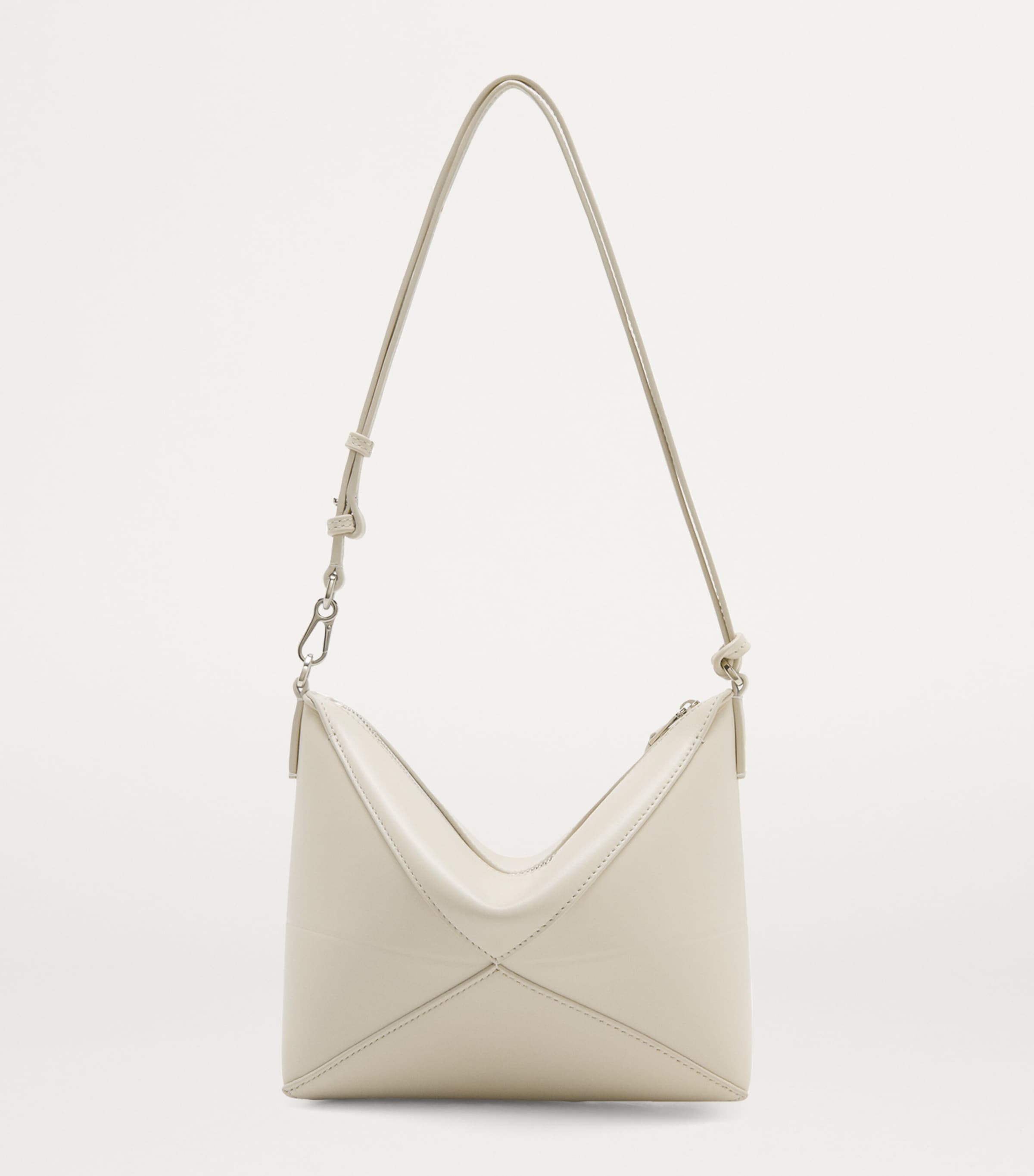 Leather Puzzle Pouch Bag SEA SALT Image 3