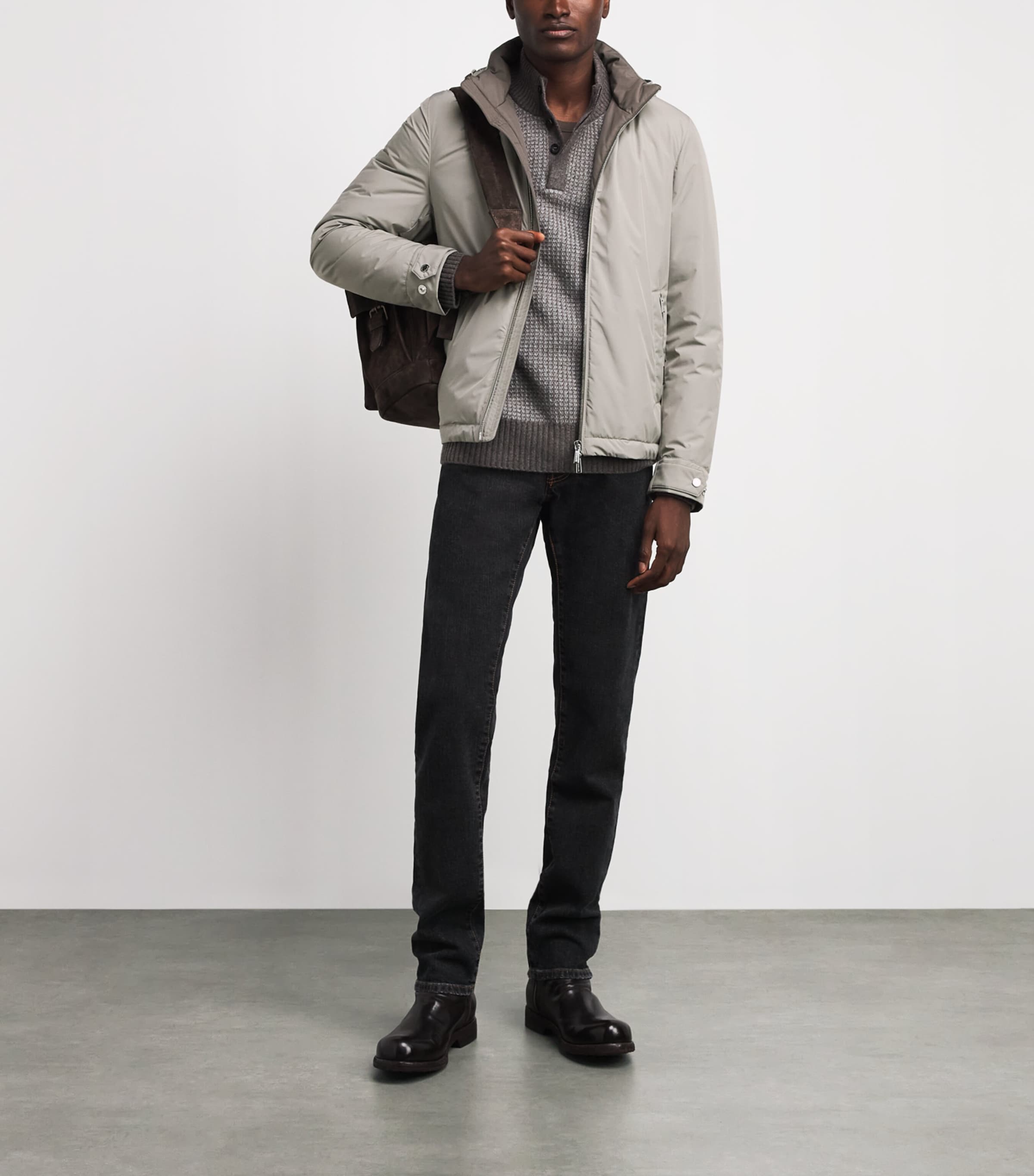 Moorer Mens Albini-STP Jacket Marmo Image 2