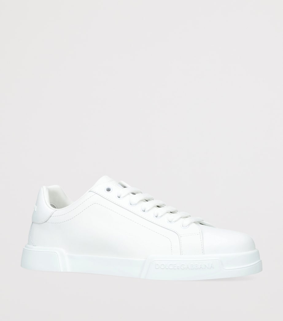 Leather Portofino Sneakers WHITE Image 3