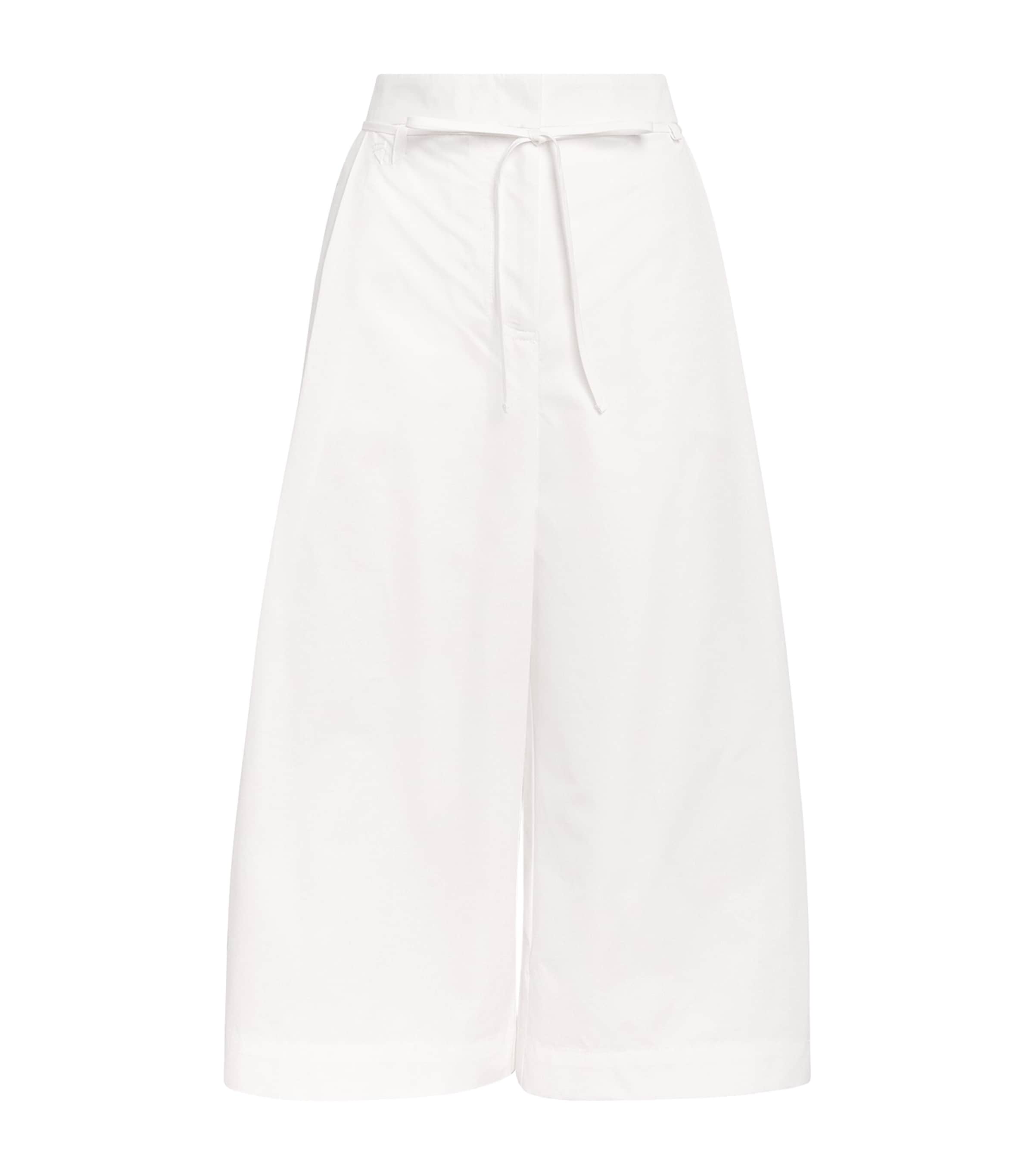 Jacquemus Cotton Marin Cropped Trousers White