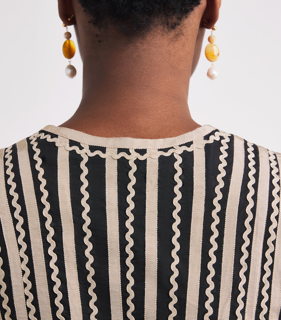 Cotton Palermo Midi Dress NOIR Image 6